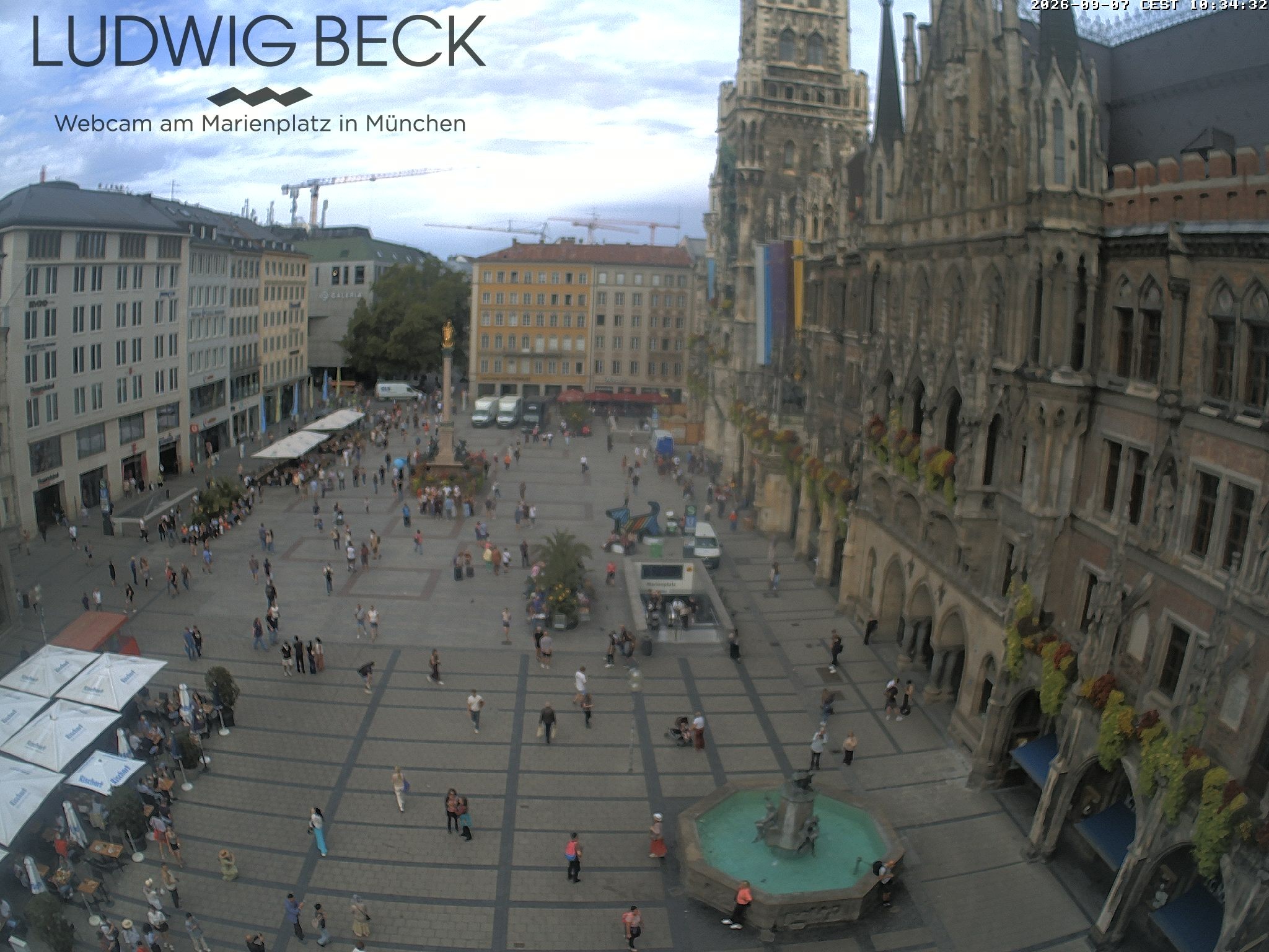 Archiv Foto Webcam am Marienplatz München