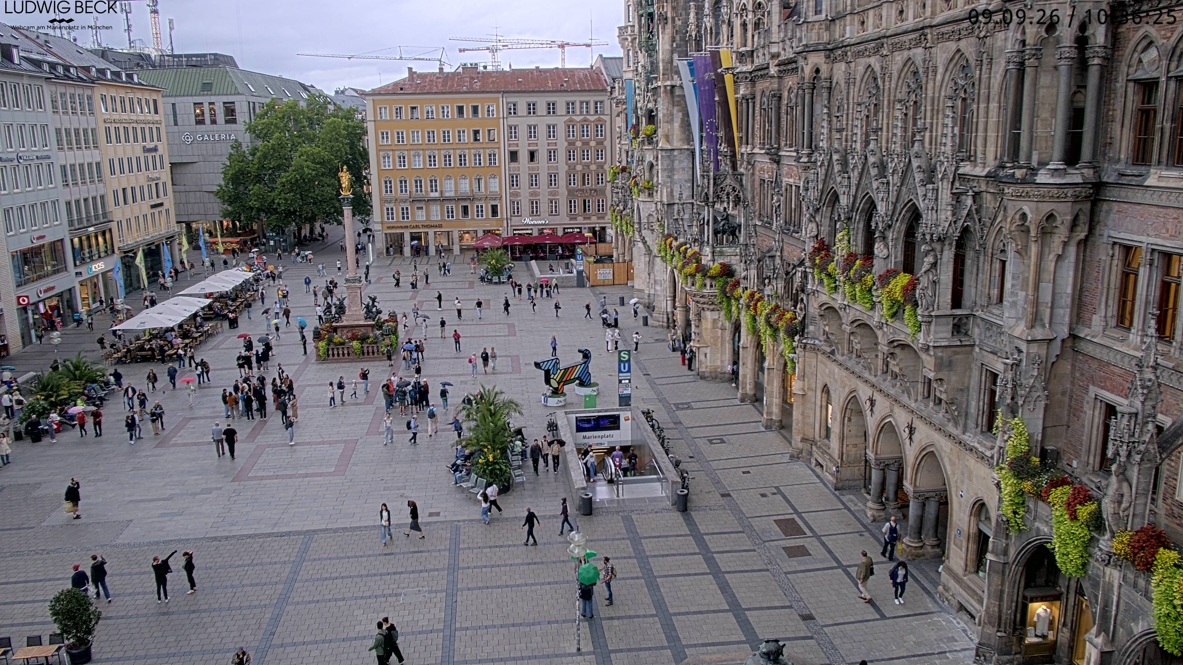 Archived image Webcam at the Marienplatz, Munich
