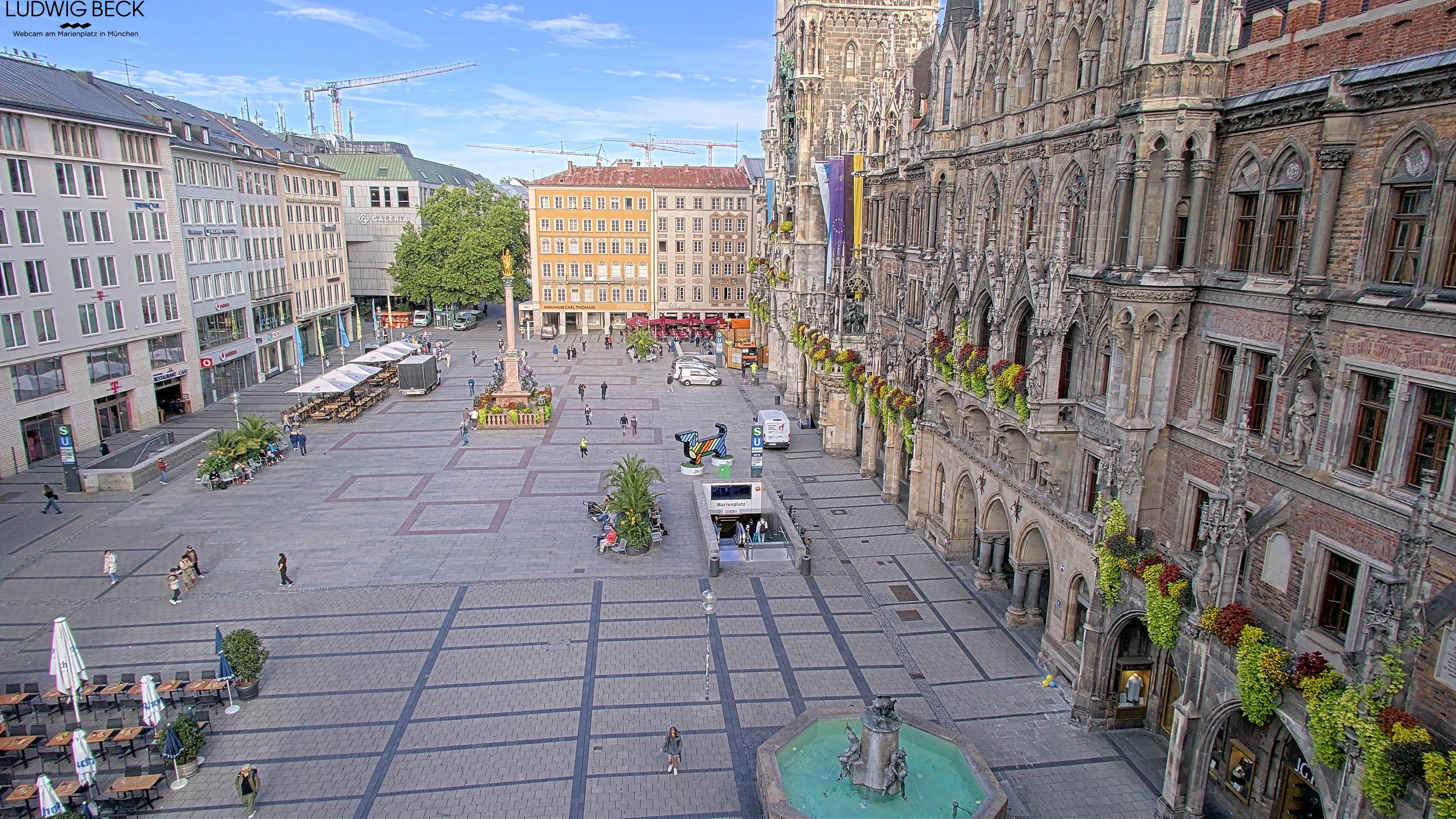 Archiv Foto Webcam am Marienplatz München