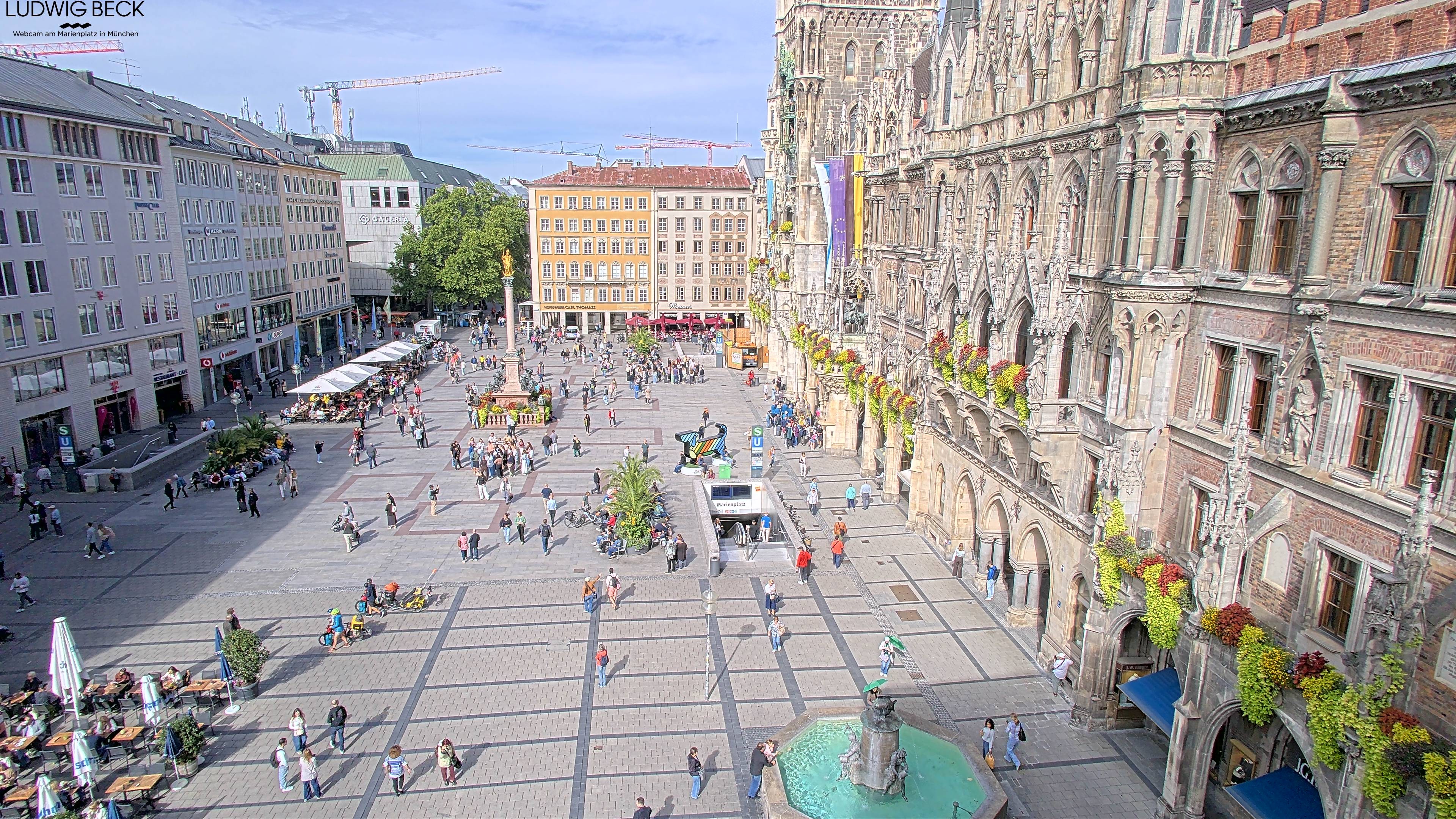 Archiv Foto Webcam am Marienplatz München