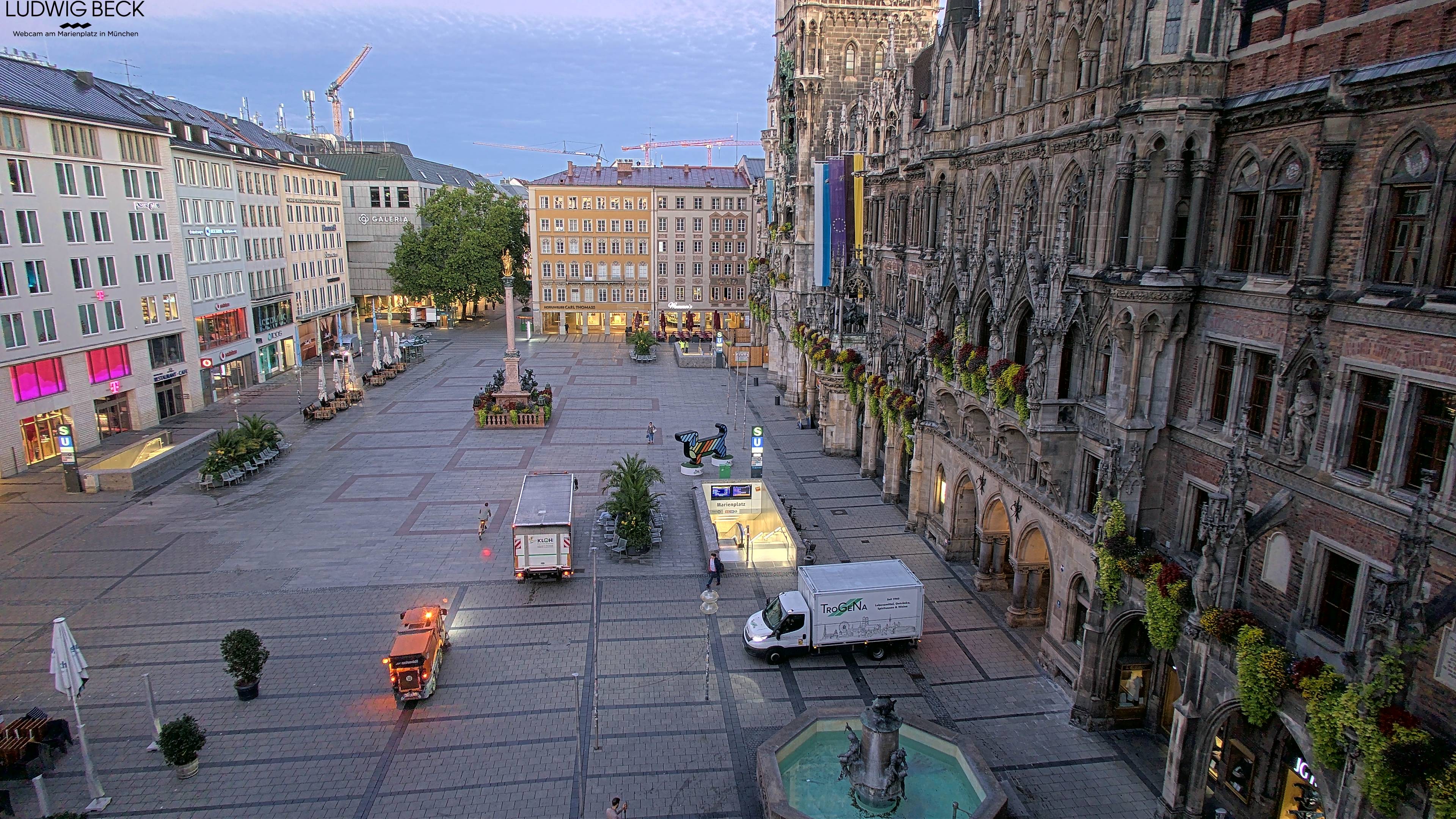Archiv Foto Webcam am Marienplatz München