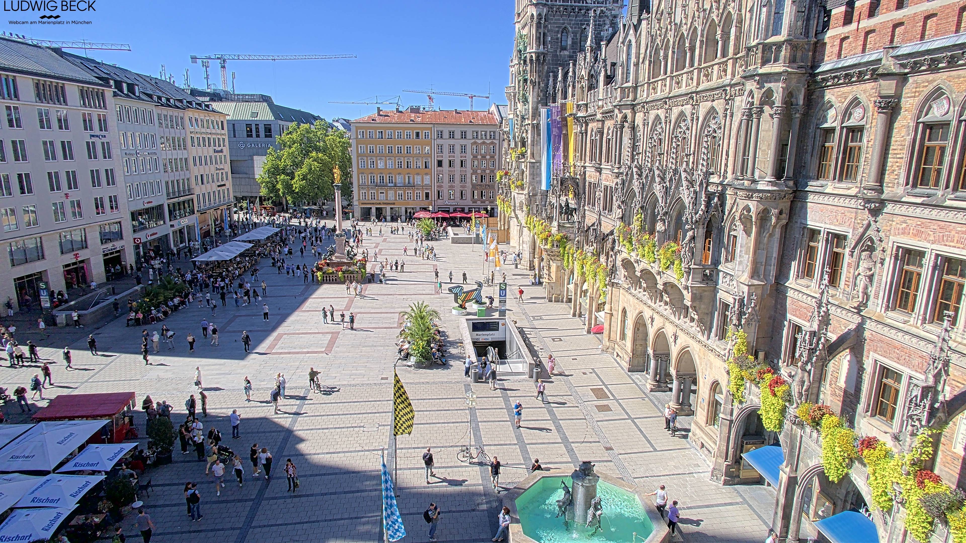 Archiv Foto Webcam am Marienplatz München