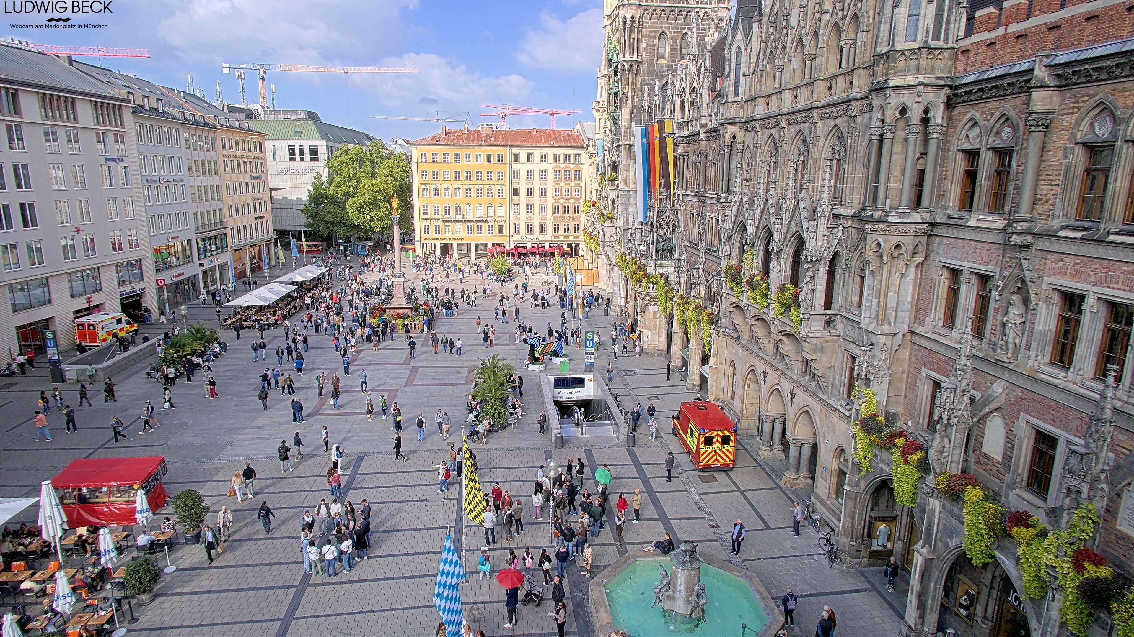 Archiv Foto Webcam am Marienplatz München
