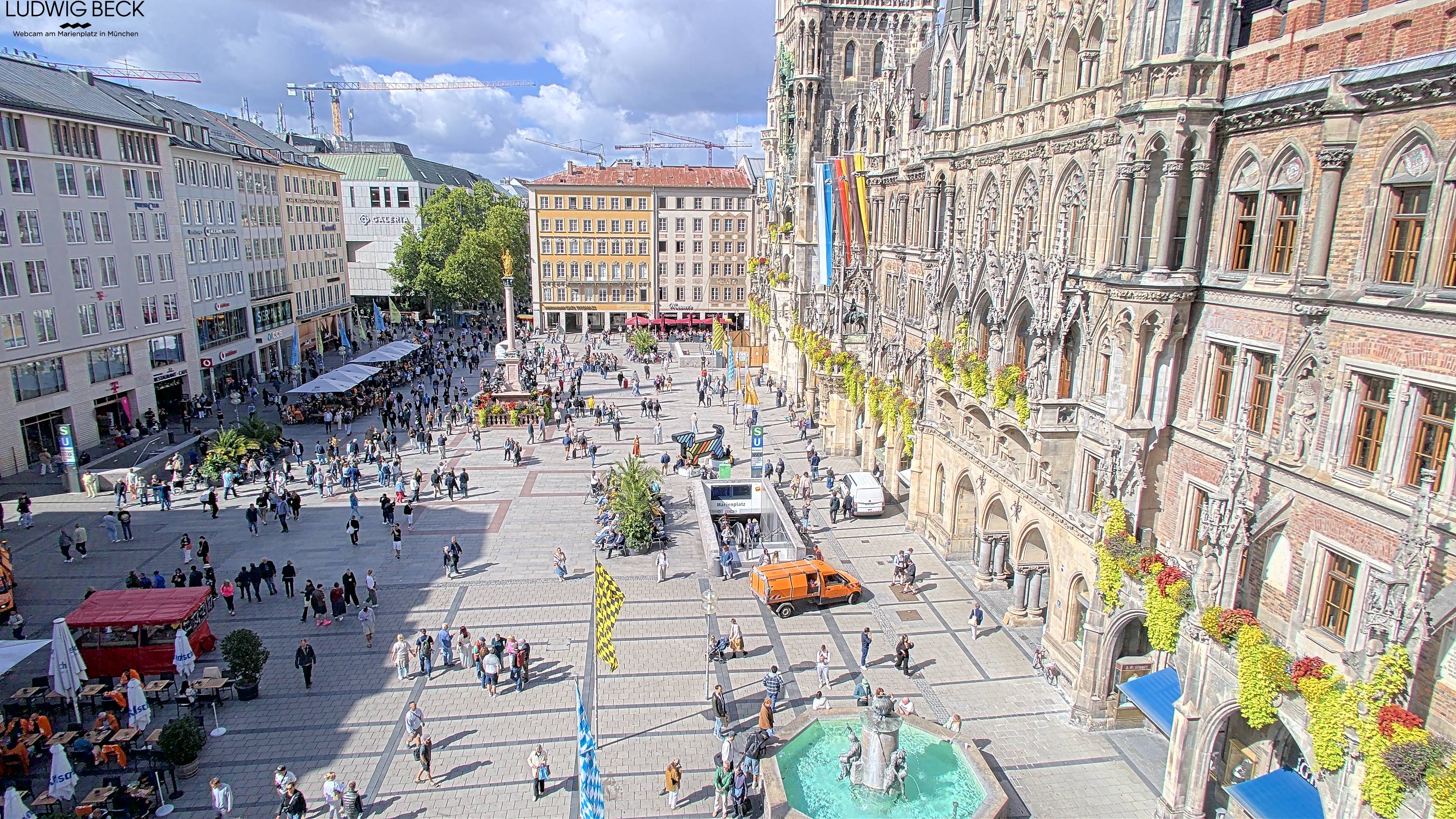 Archiv Foto Webcam am Marienplatz München