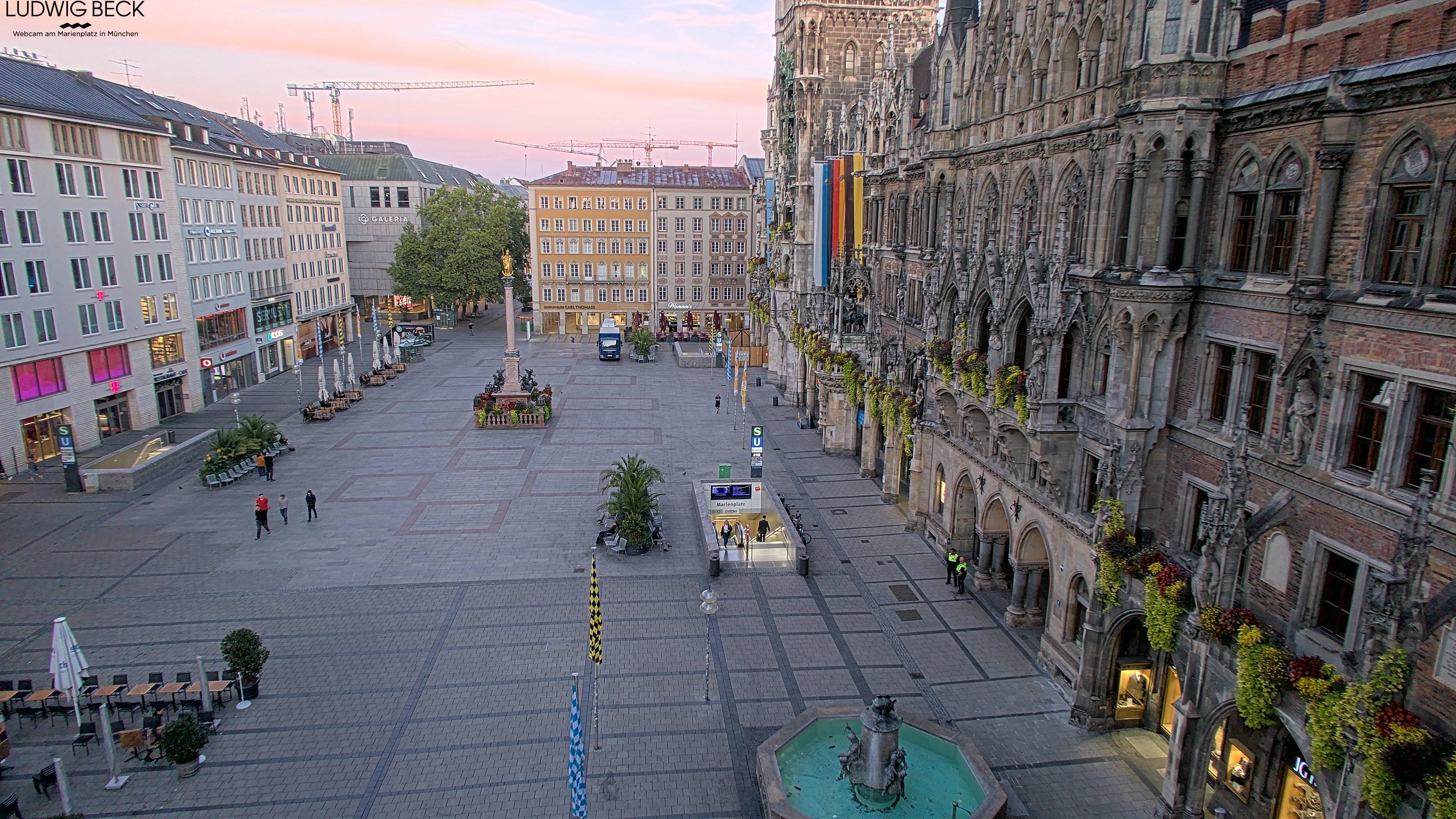 Archiv Foto Webcam am Marienplatz München