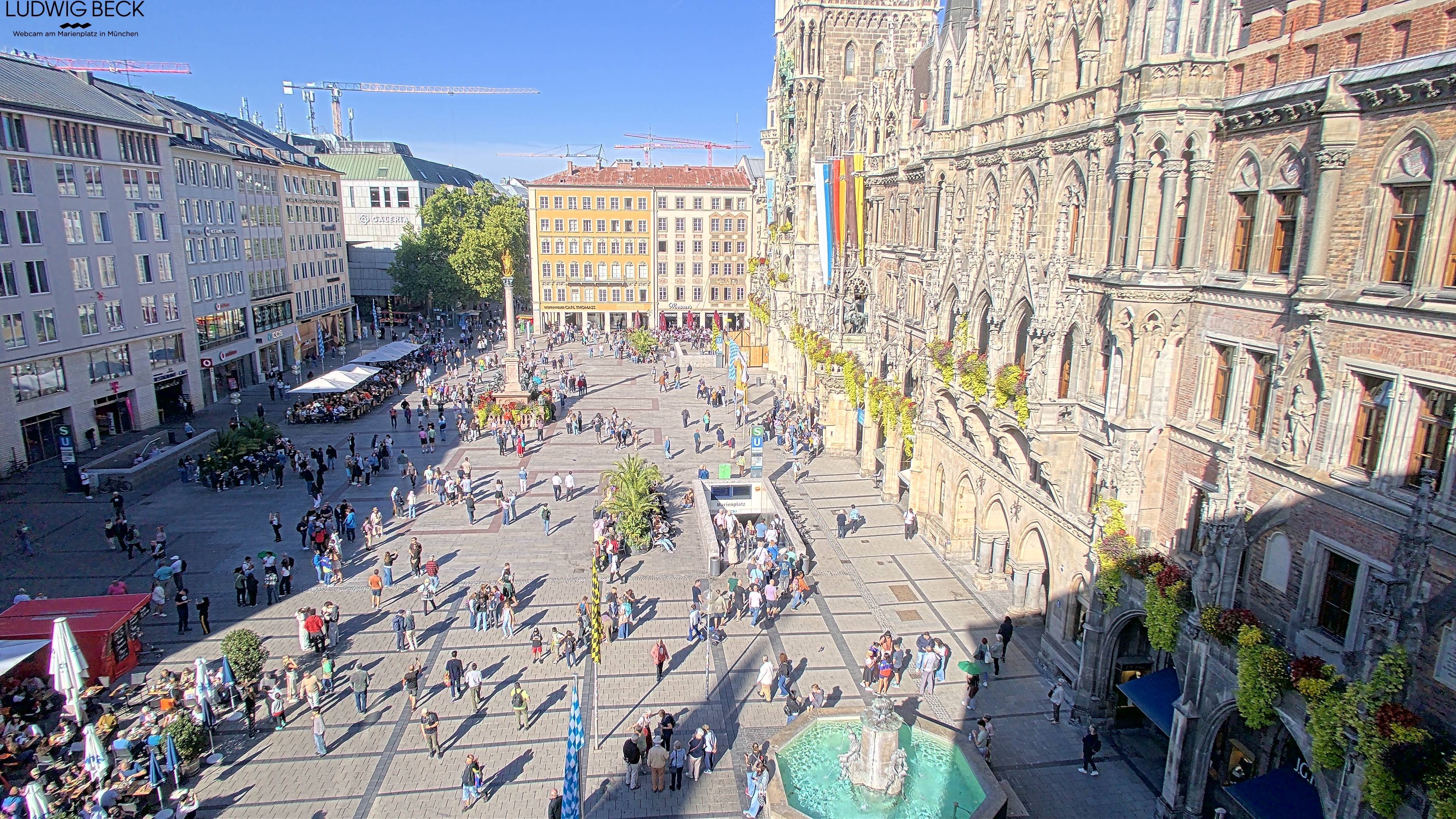 Archiv Foto Webcam am Marienplatz München