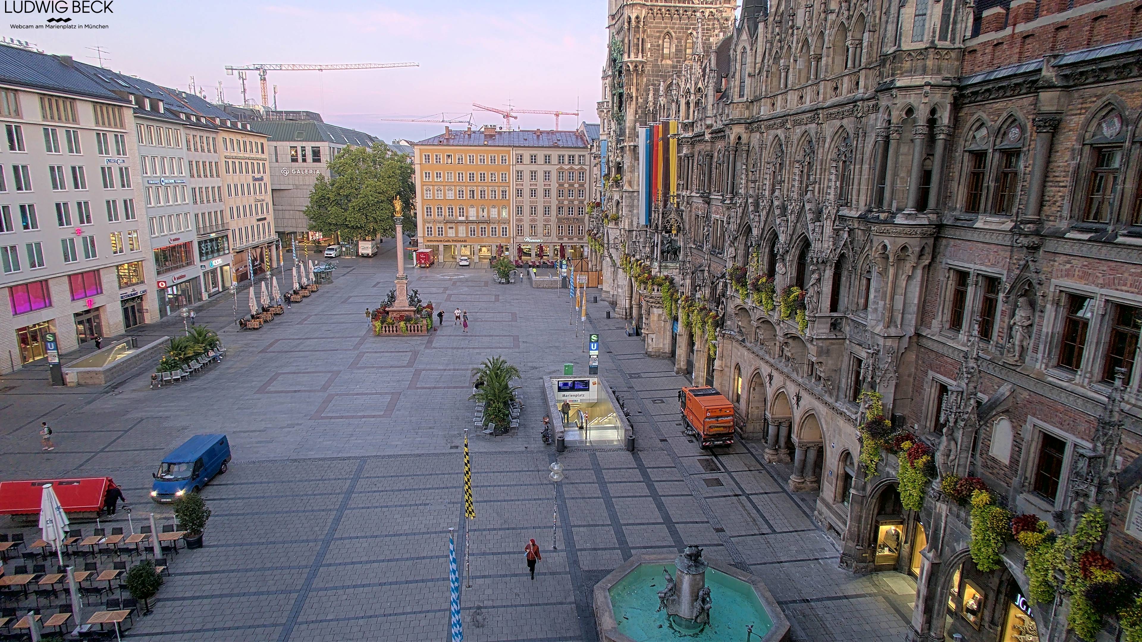 Archiv Foto Webcam am Marienplatz München