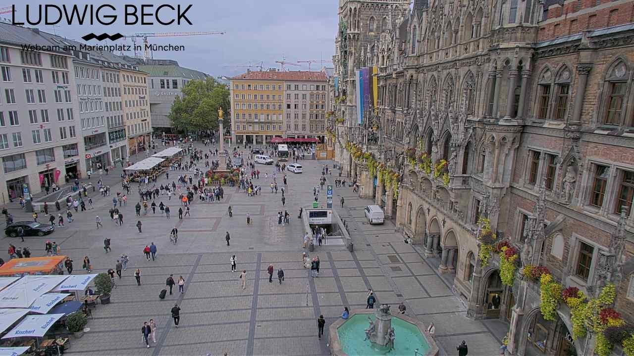 Archived image Webcam at the Marienplatz, Munich