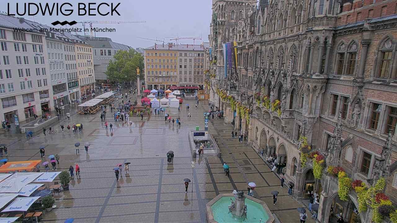 Archived image Webcam at the Marienplatz, Munich