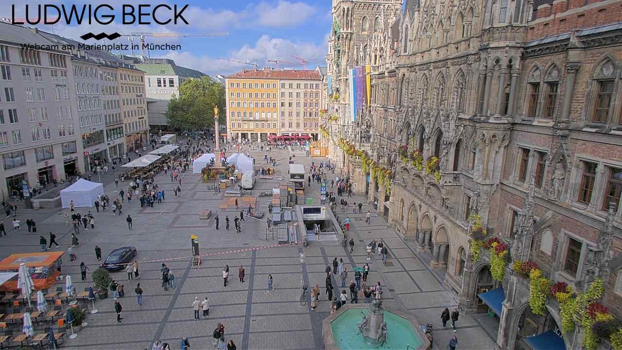 Archiv Foto Webcam am Marienplatz München