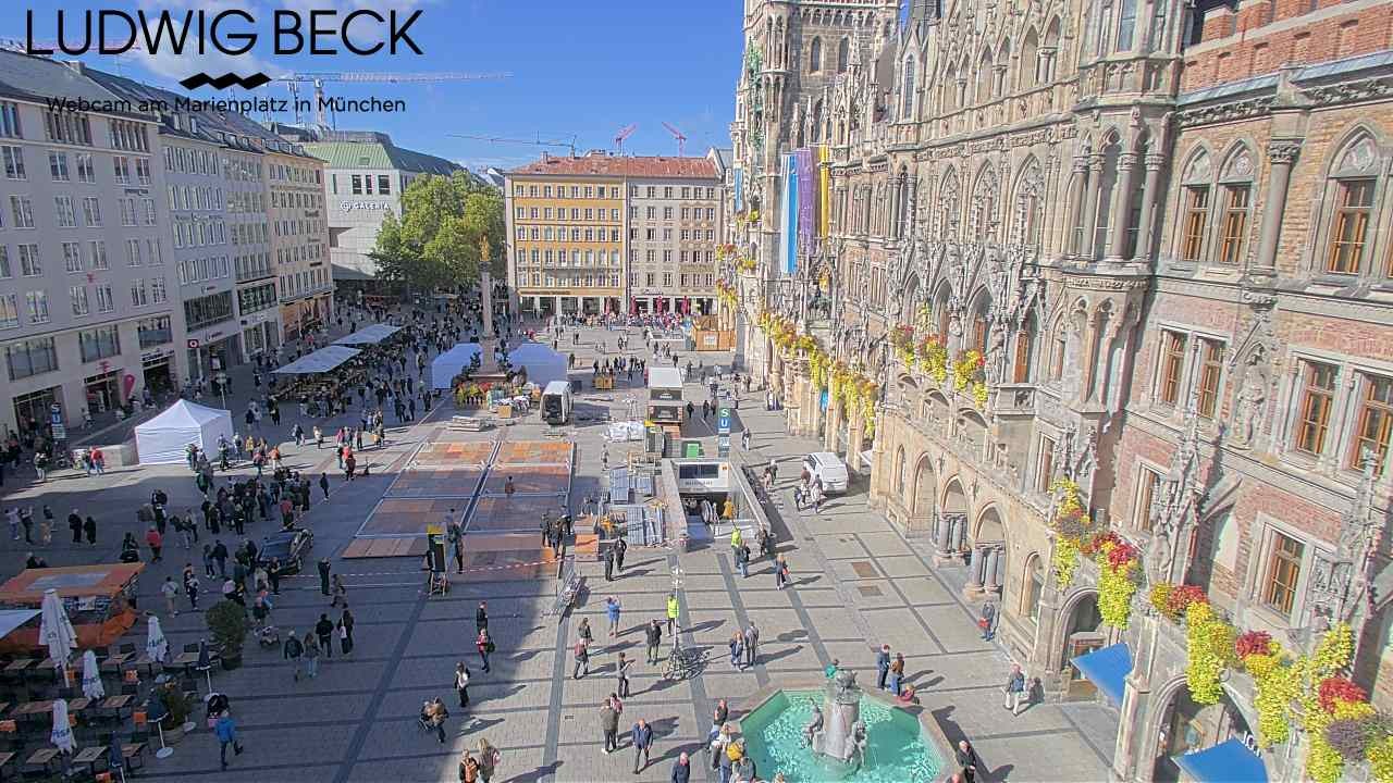 Archiv Foto Webcam am Marienplatz München