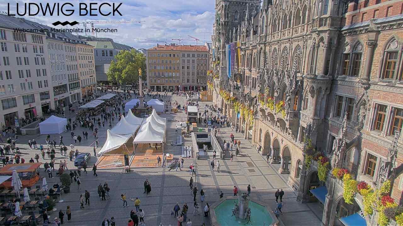 Archiv Foto Webcam am Marienplatz München