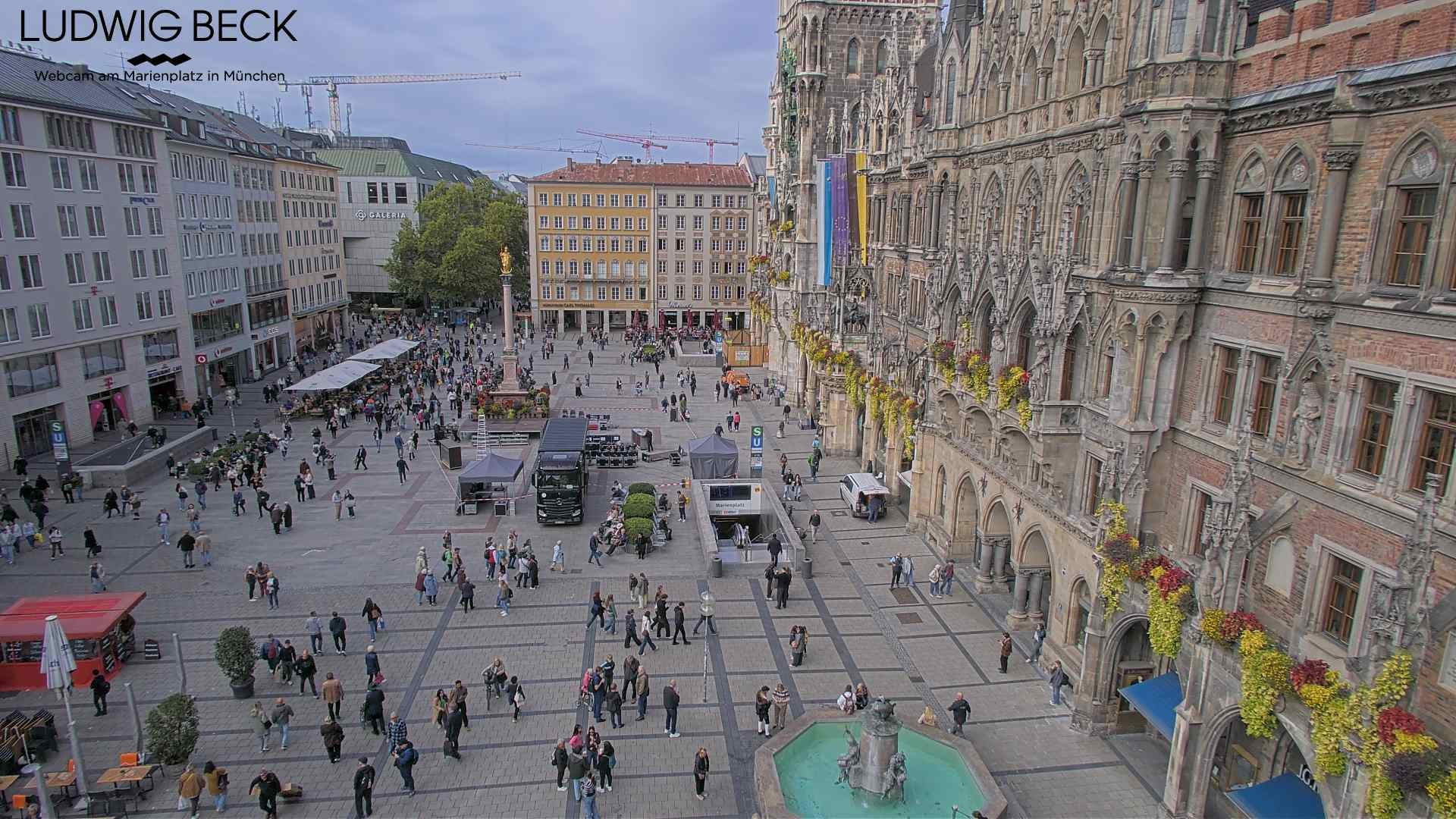 Archiv Foto Webcam am Marienplatz München