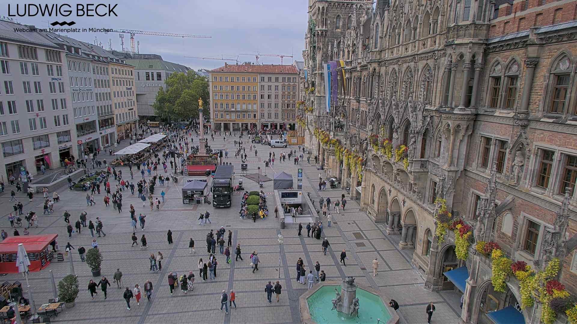 Archiv Foto Webcam am Marienplatz München