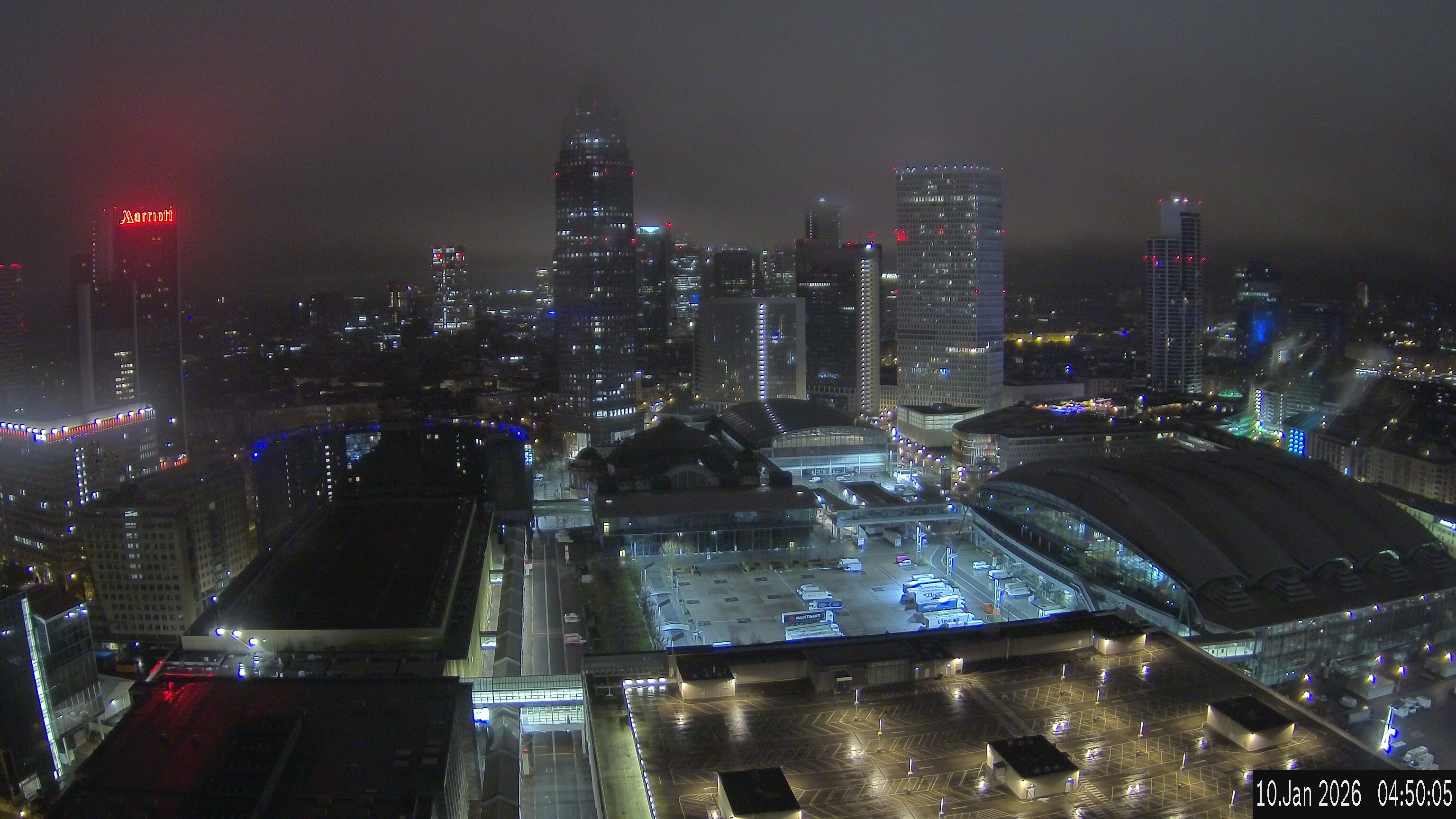 Archived image Webcam Frankfurt: View at the Skyline