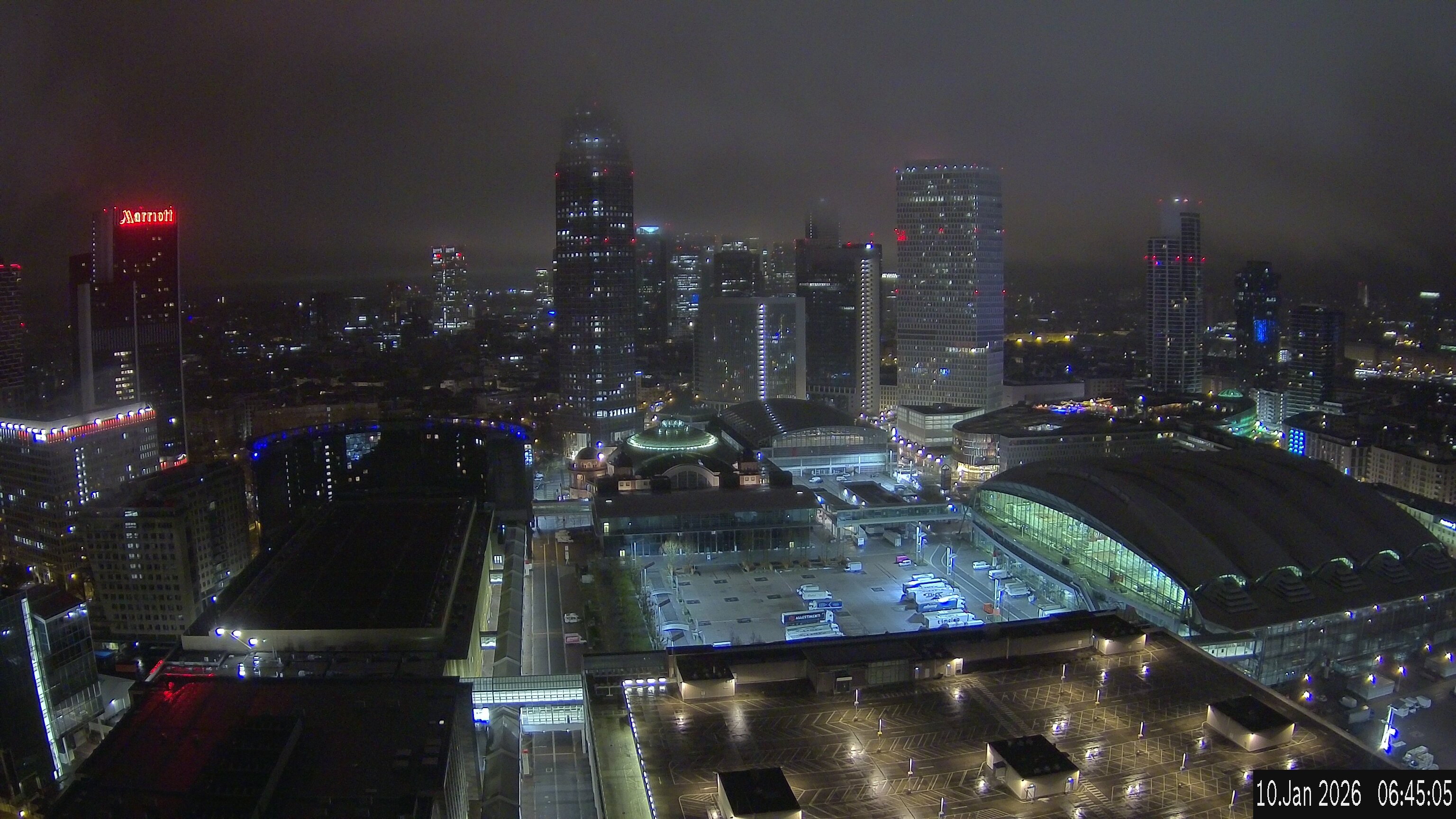 Archived image Webcam Frankfurt: View at the Skyline