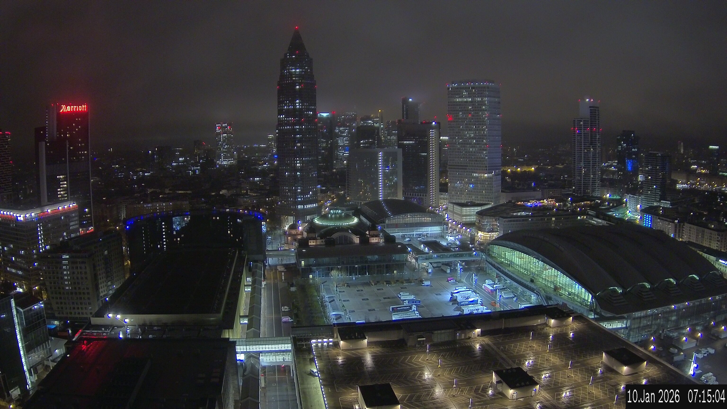 Archived image Webcam Frankfurt: View at the Skyline