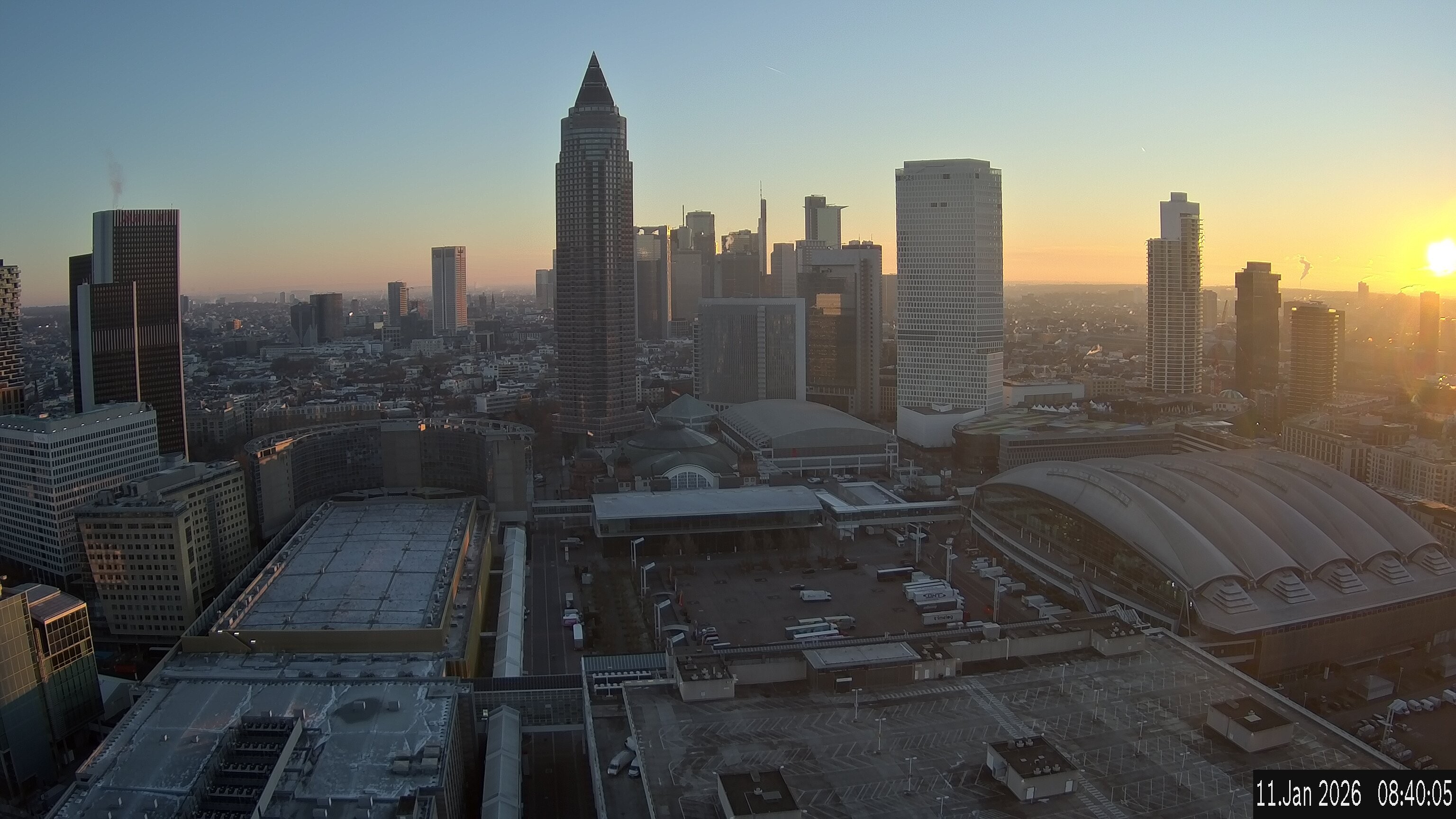 Archived image Webcam Frankfurt: View at the Skyline