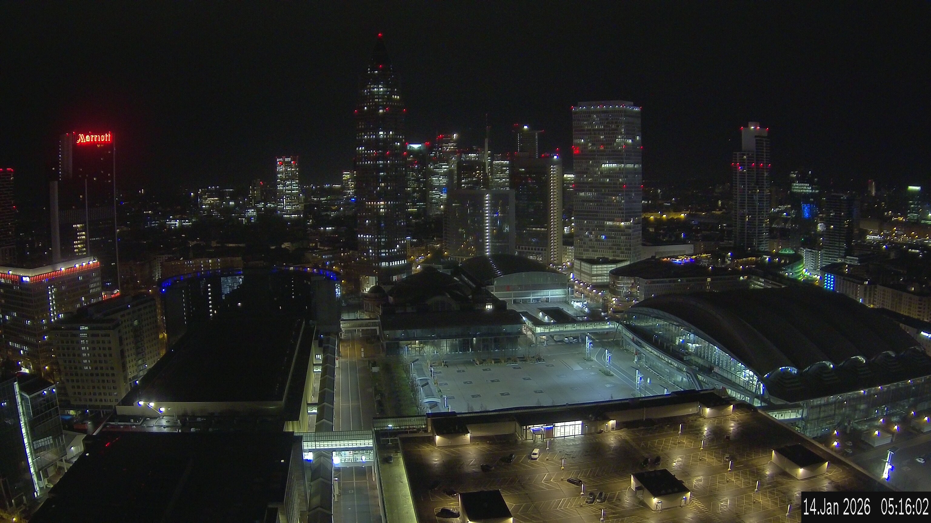 Archived image Webcam Frankfurt: View at the Skyline