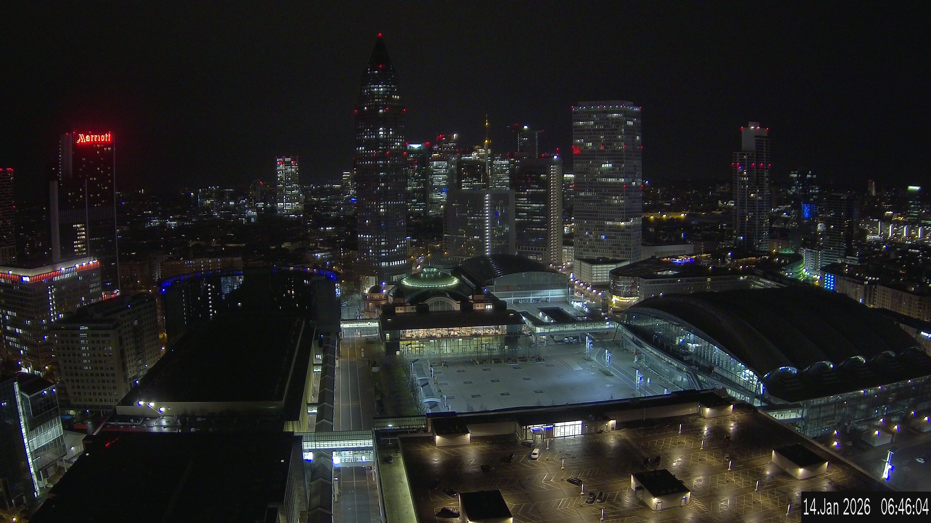 Archived image Webcam Frankfurt: View at the Skyline