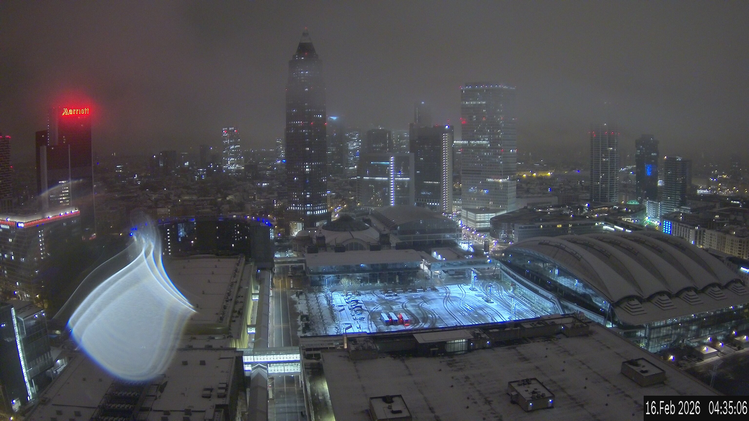 Archiv Foto Webcam Blick von Frankfurter Messe auf die Skyline