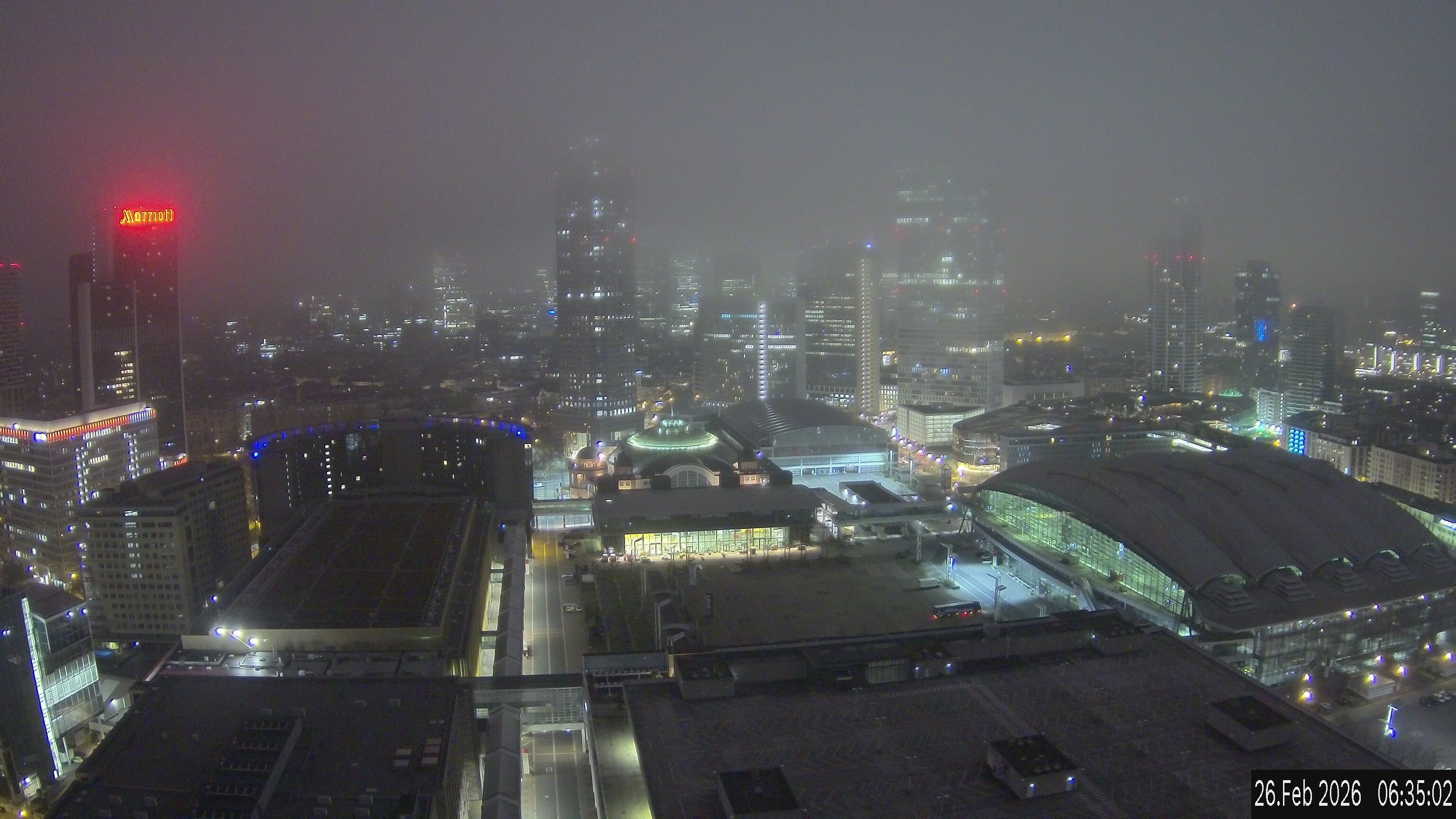 Archived image Webcam Frankfurt: View at the Skyline