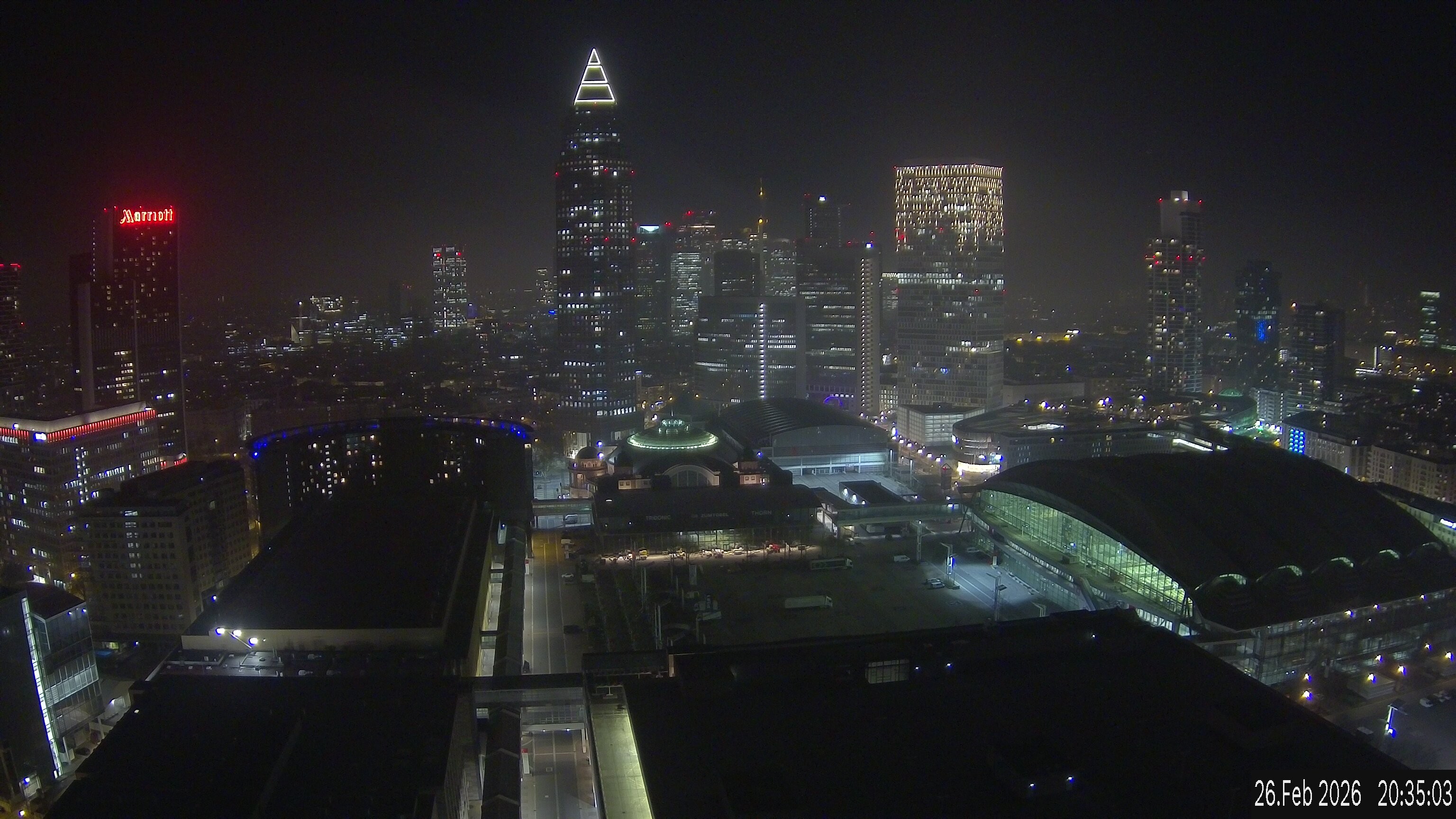 Archived image Webcam Frankfurt: View at the Skyline