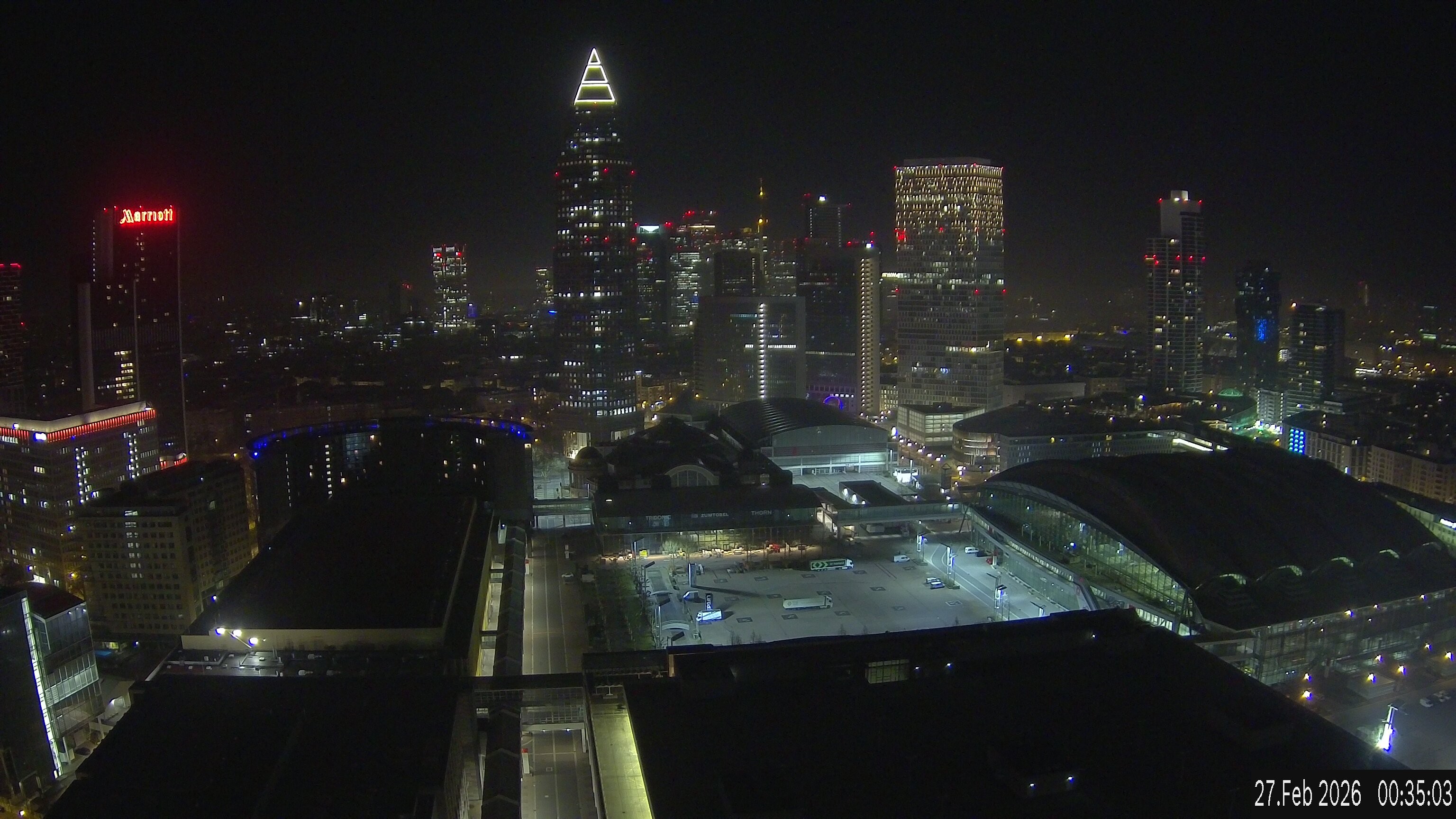 Archived image Webcam Frankfurt: View at the Skyline