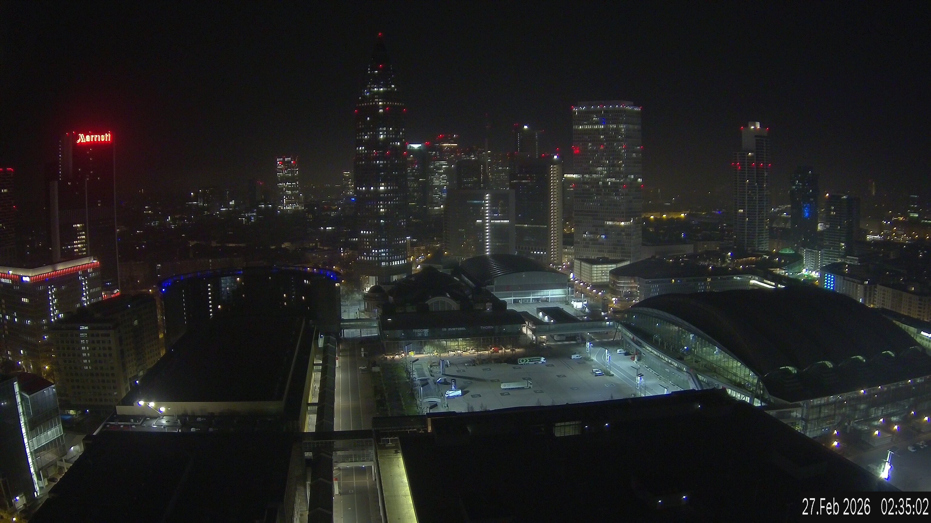 Archived image Webcam Frankfurt: View at the Skyline