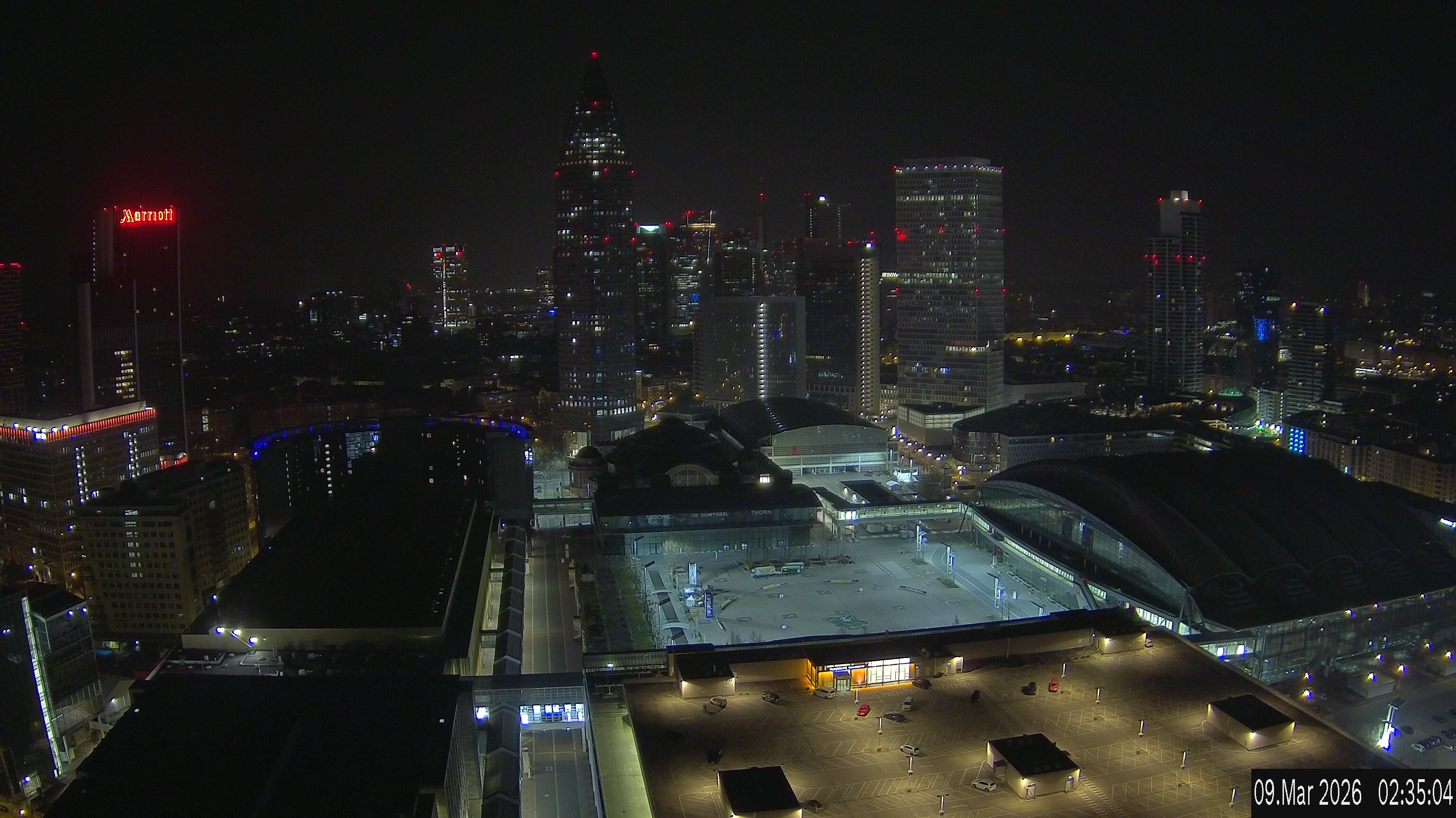 Archived image Webcam Frankfurt: View at the Skyline