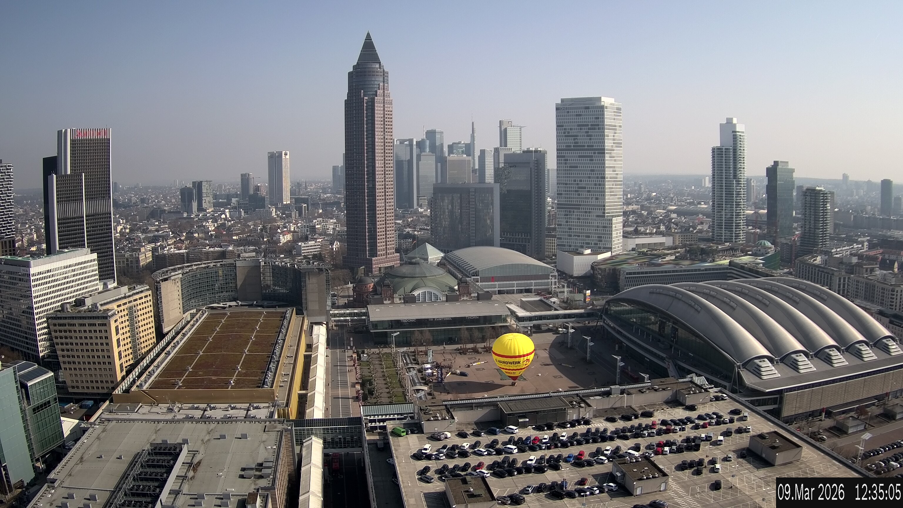 Archived image Webcam Frankfurt: View at the Skyline