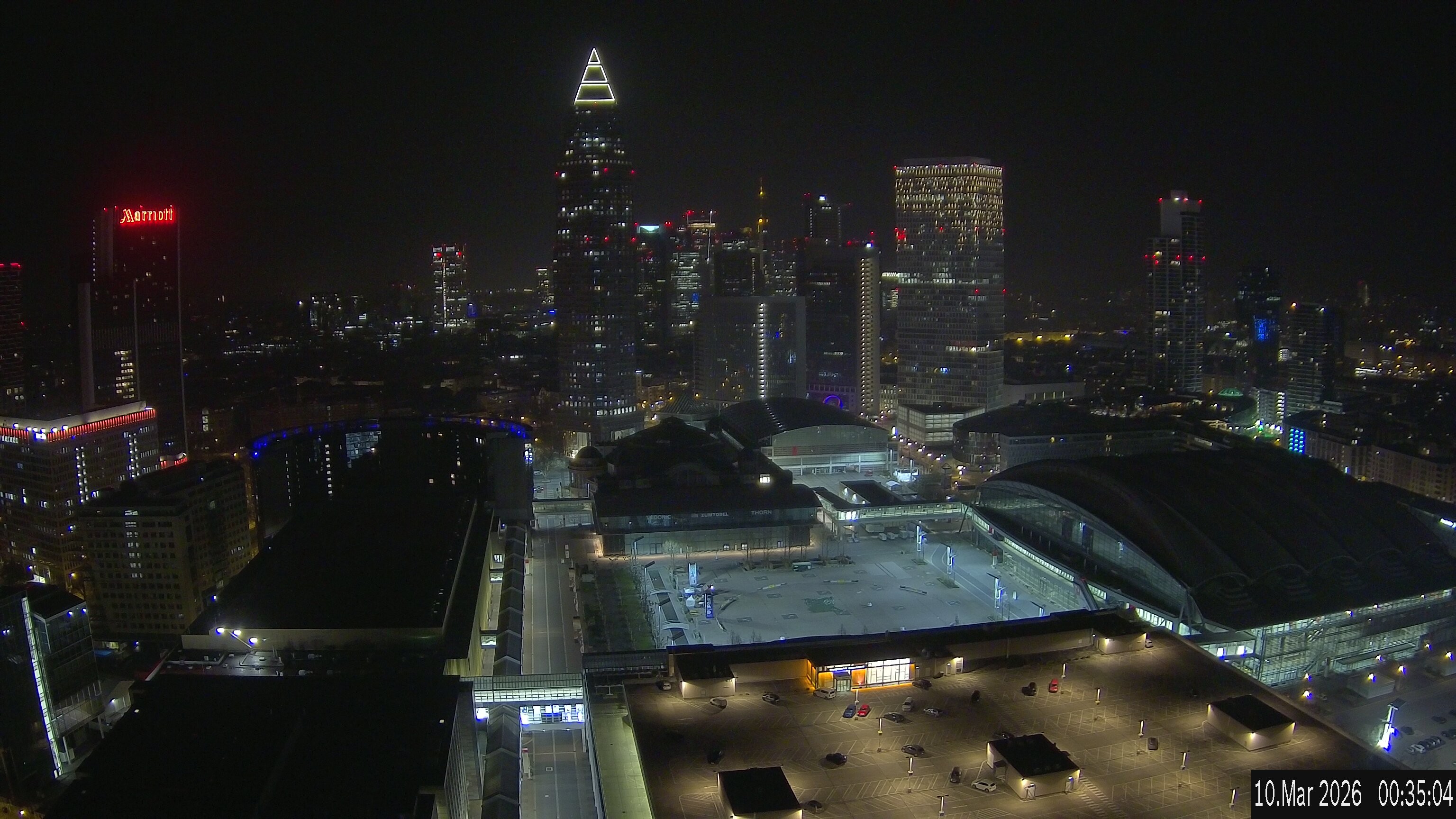 Archived image Webcam Frankfurt: View at the Skyline