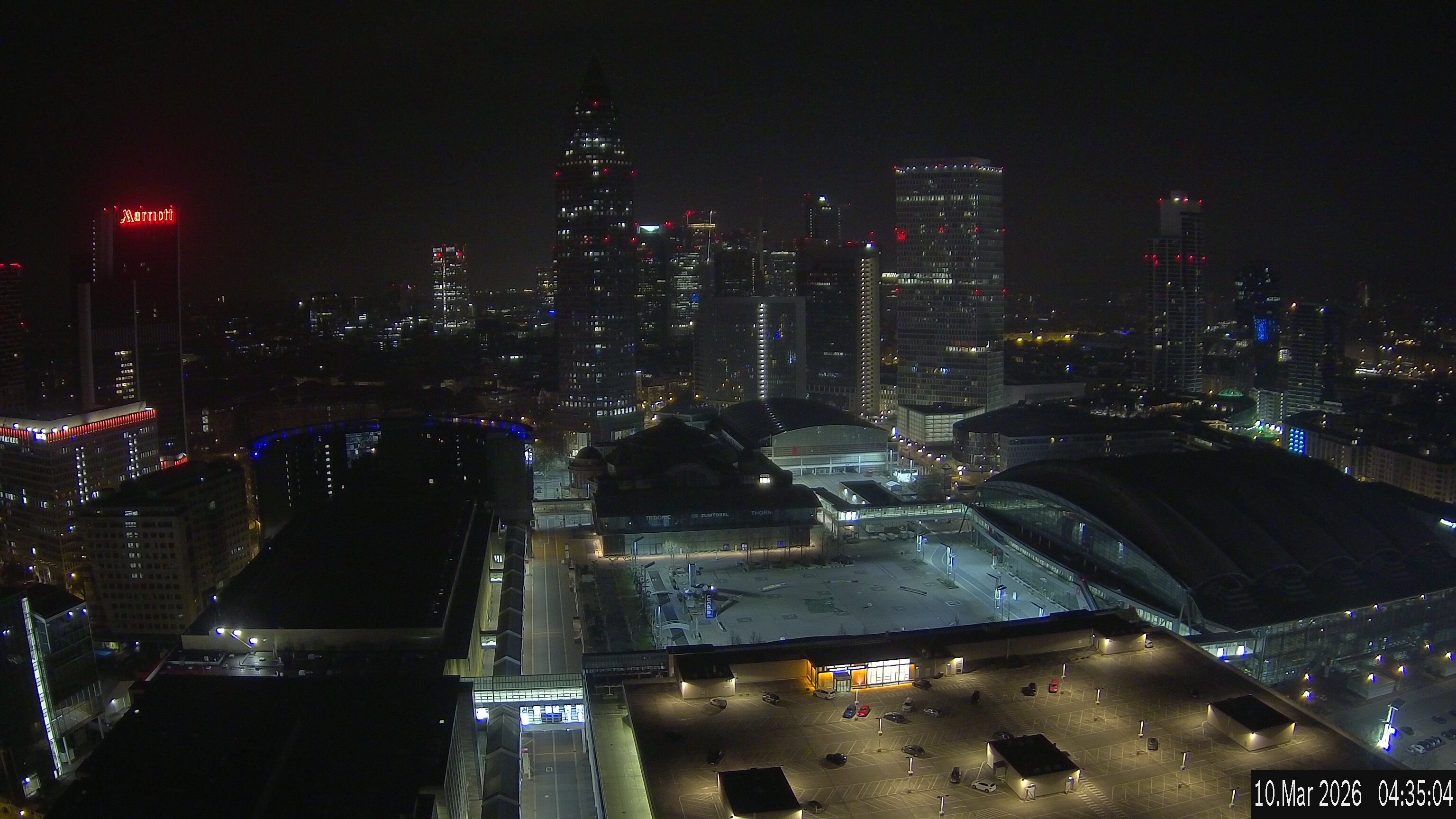 Archived image Webcam Frankfurt: View at the Skyline