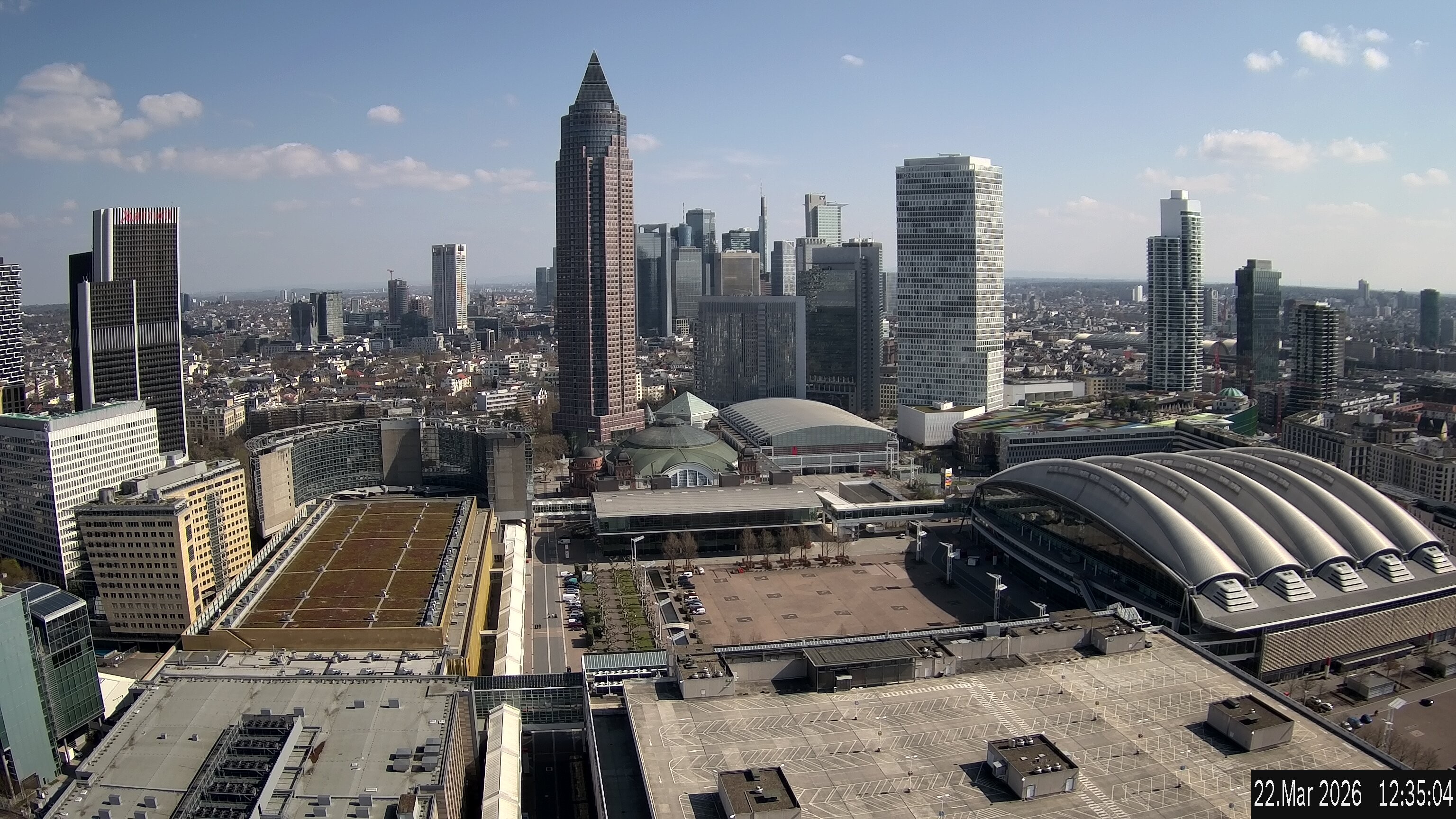 Archived image Webcam Frankfurt: View at the Skyline