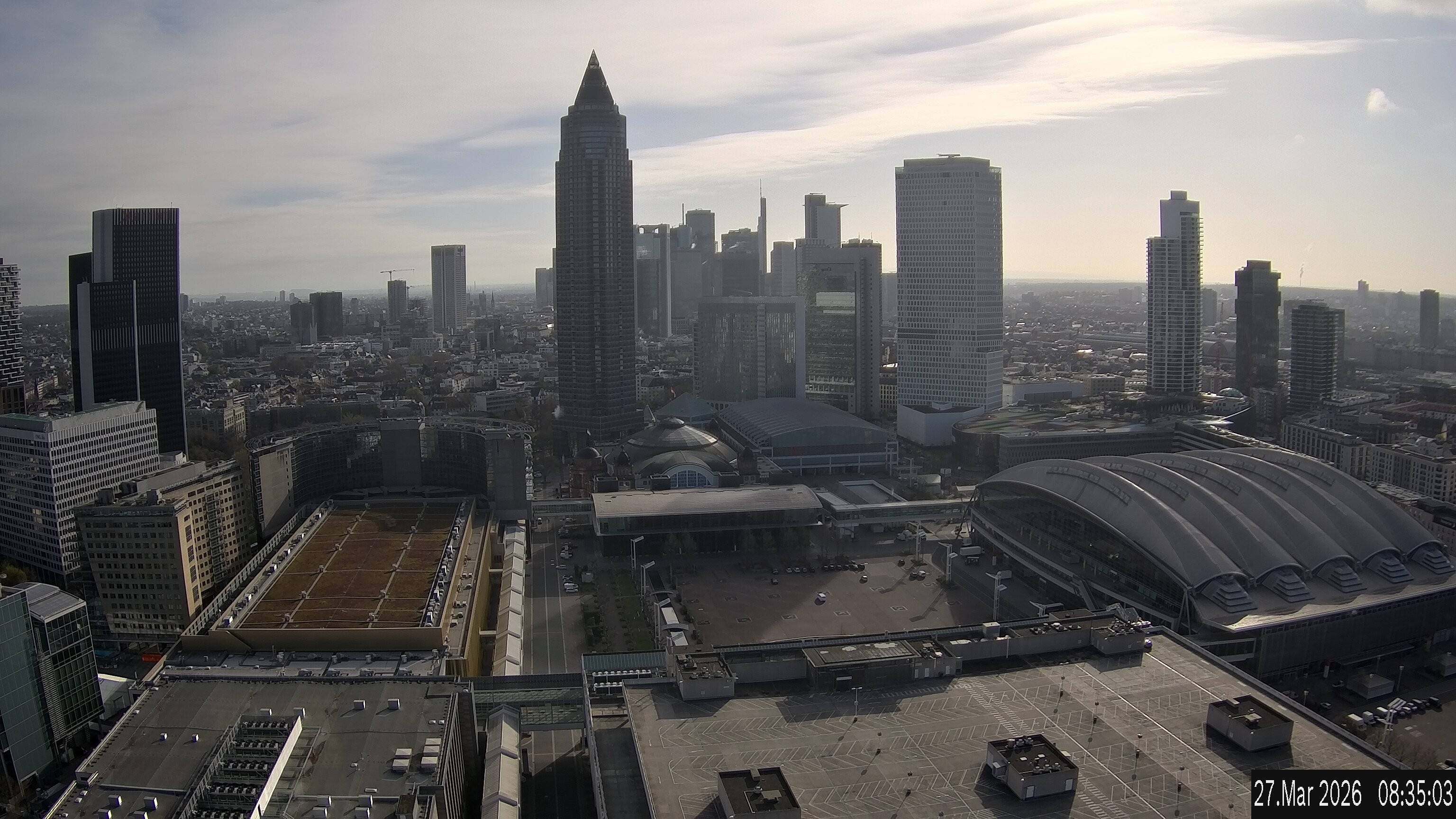 Archived image Webcam Frankfurt: View at the Skyline