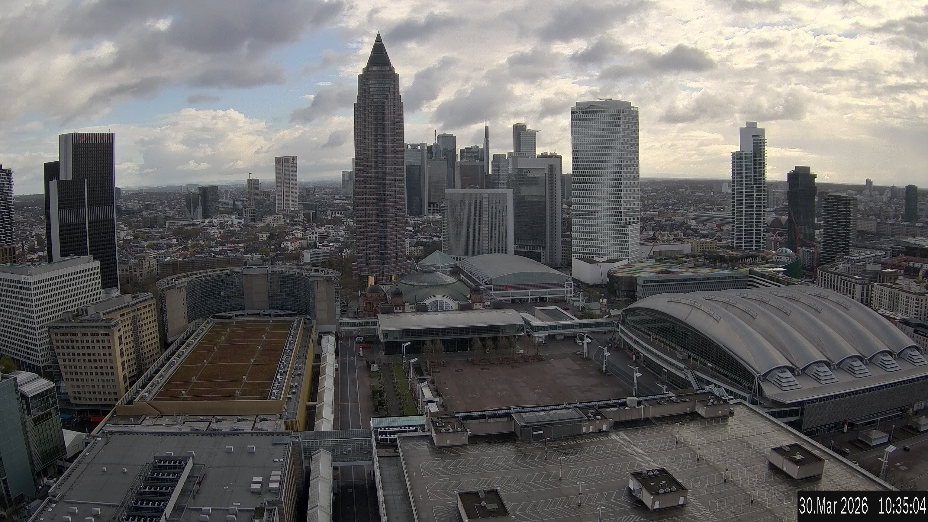 Archived image Webcam Frankfurt: View at the Skyline