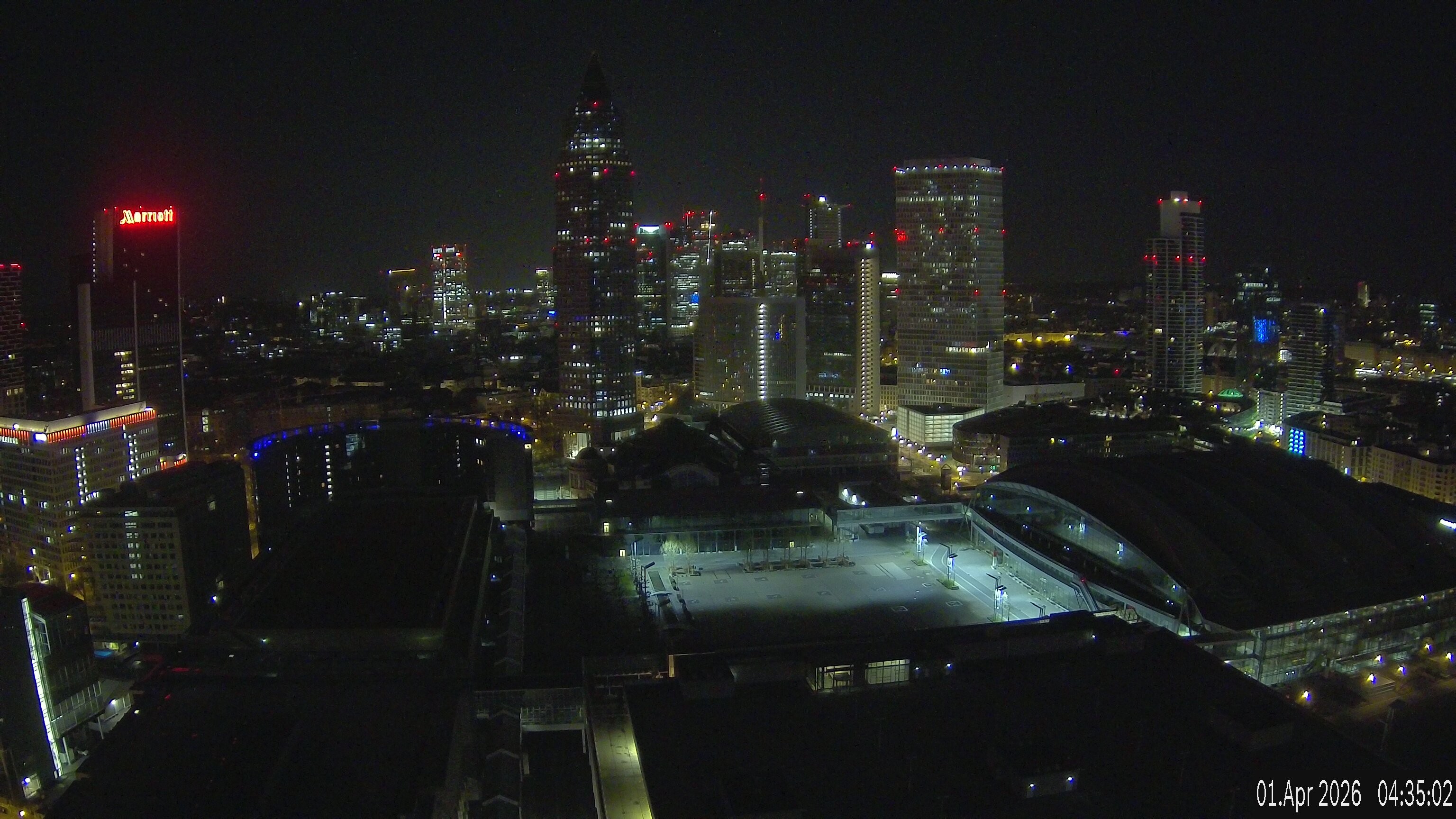 Archived image Webcam Frankfurt: View at the Skyline