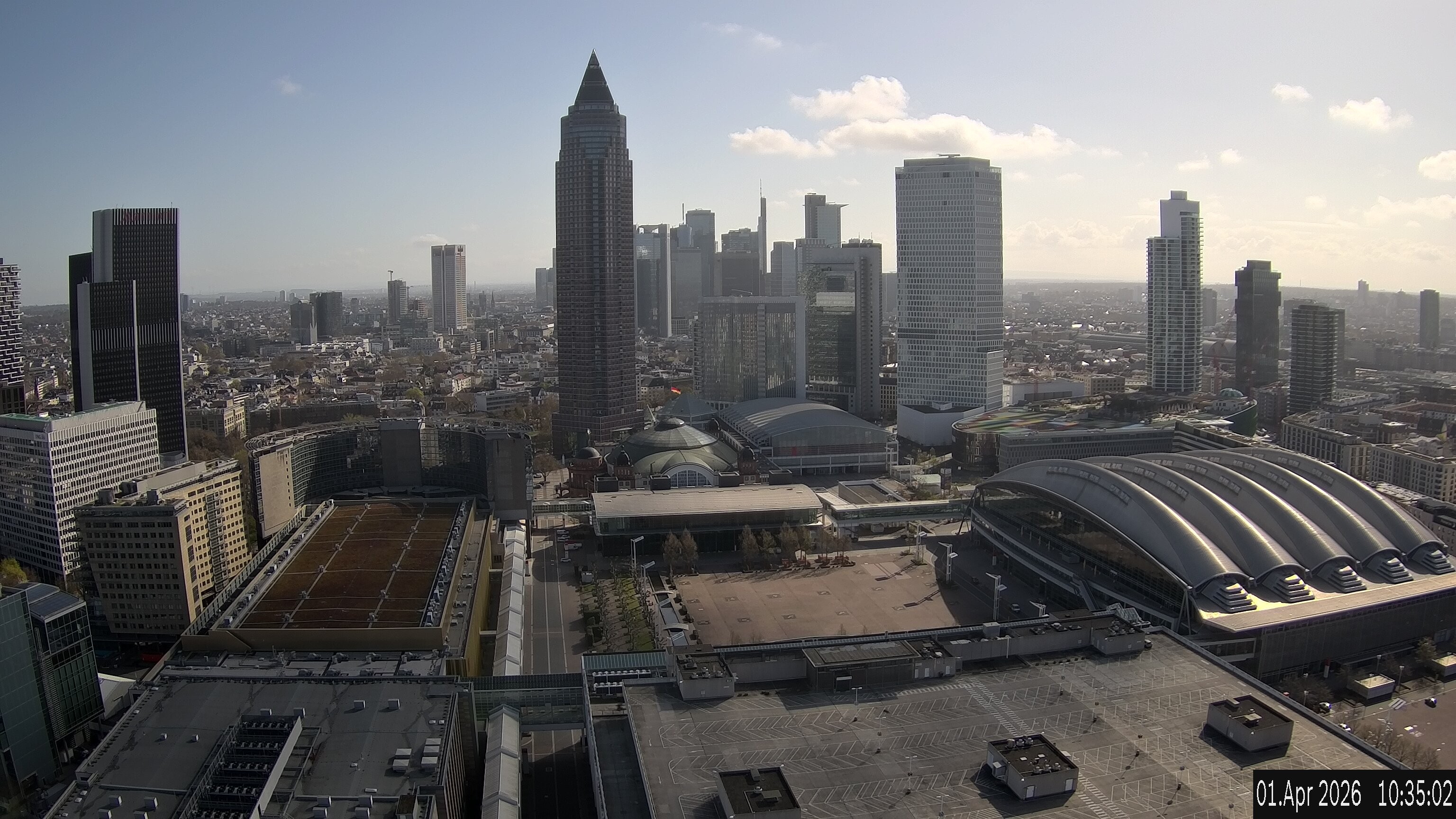 Archived image Webcam Frankfurt: View at the Skyline