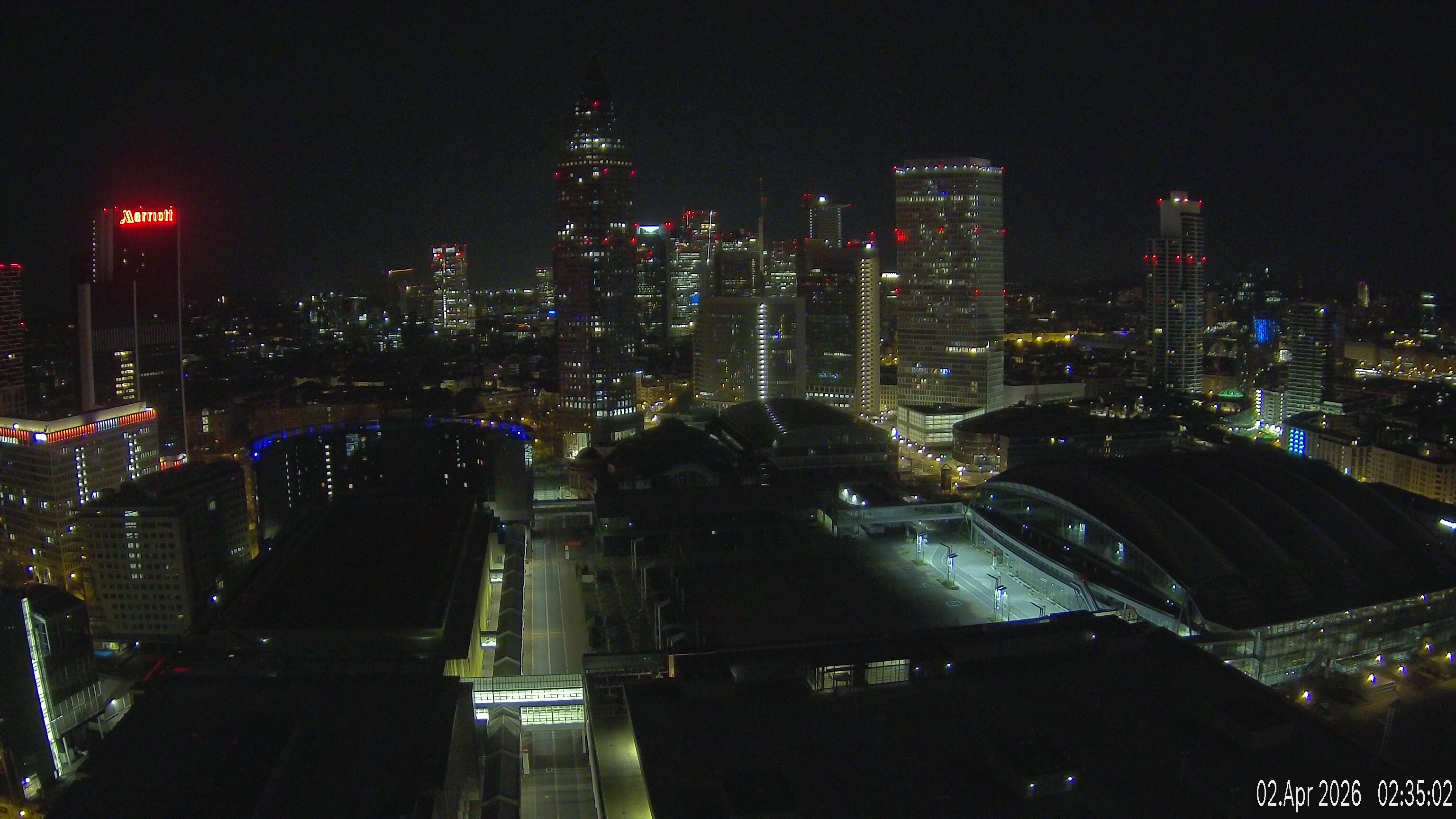 Archived image Webcam Frankfurt: View at the Skyline