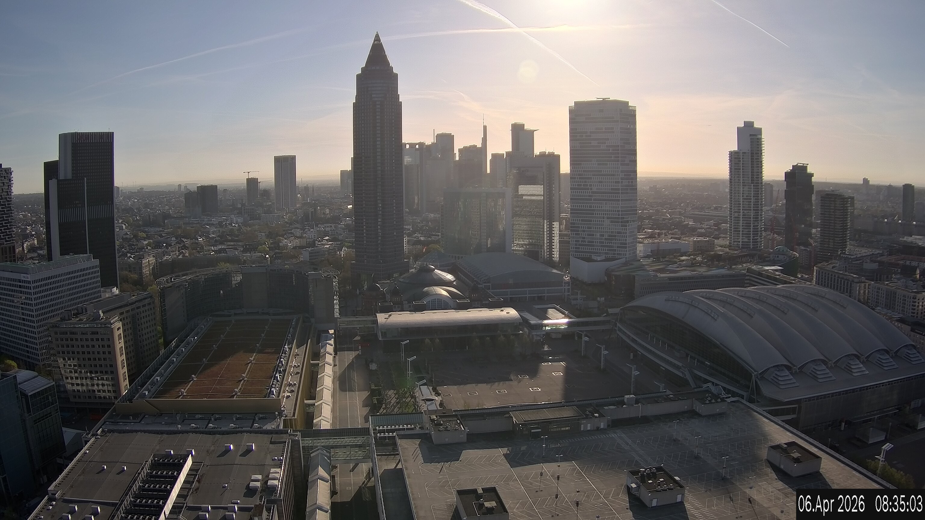 Archived image Webcam Frankfurt: View at the Skyline