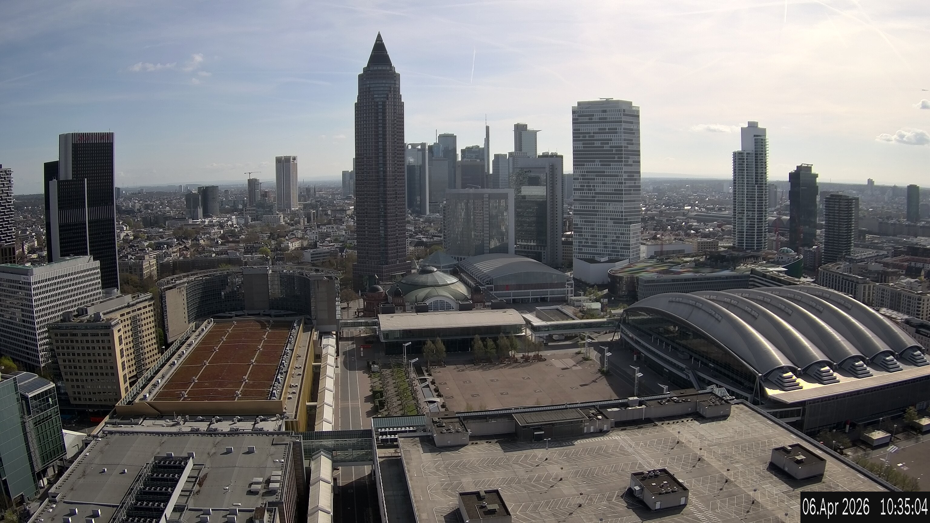 Archived image Webcam Frankfurt: View at the Skyline