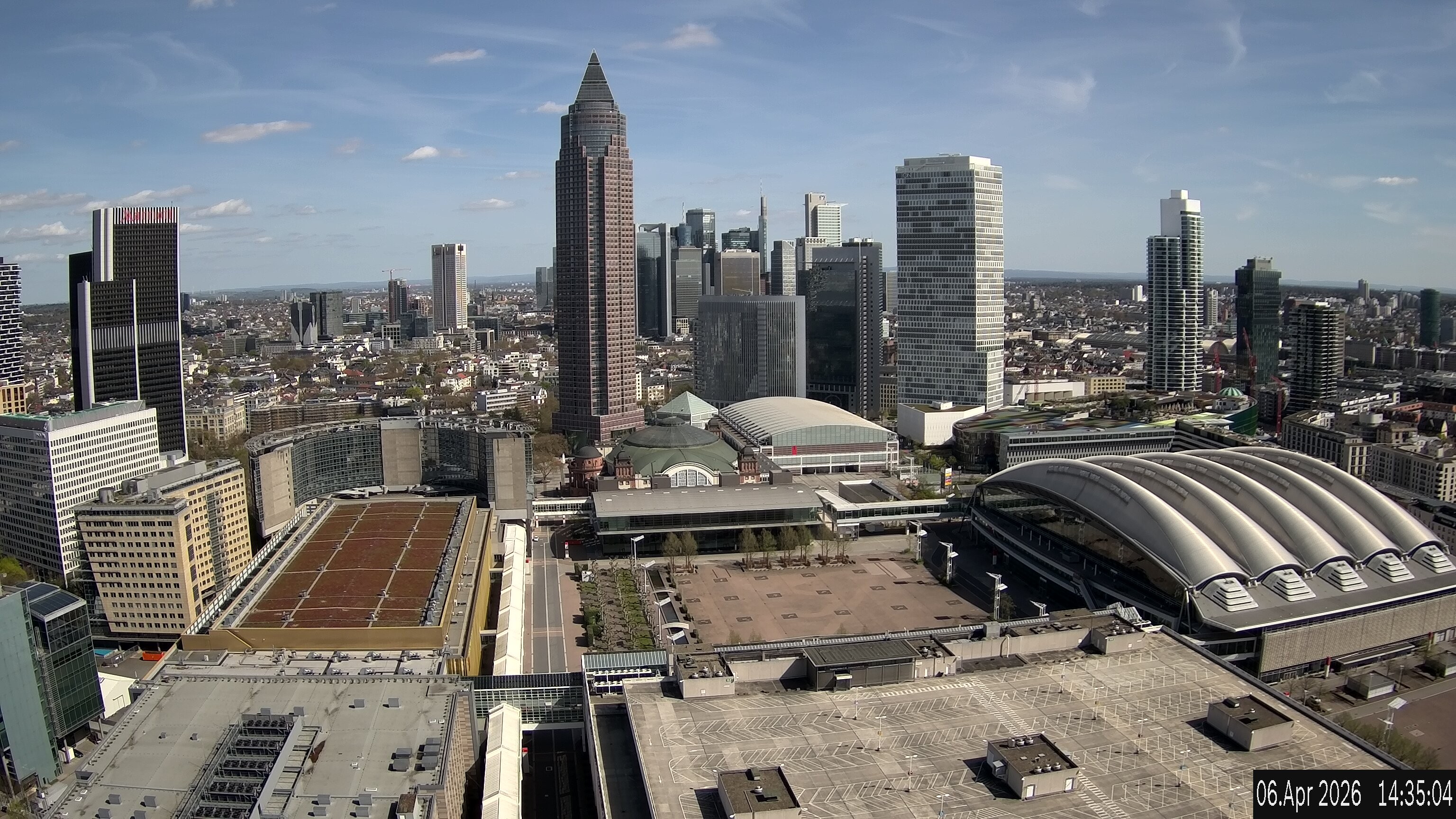 Archived image Webcam Frankfurt: View at the Skyline