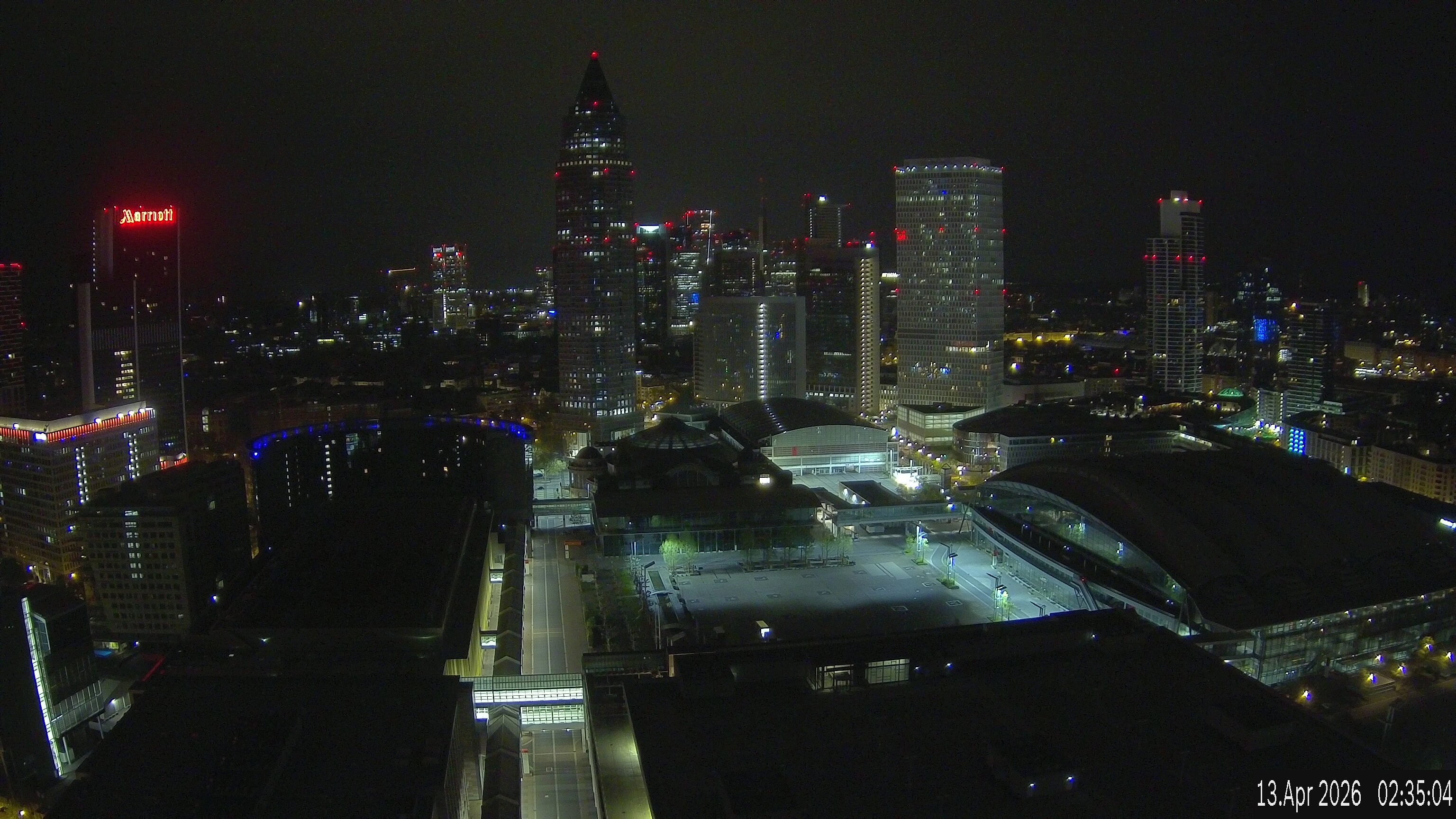 Archived image Webcam Frankfurt: View at the Skyline