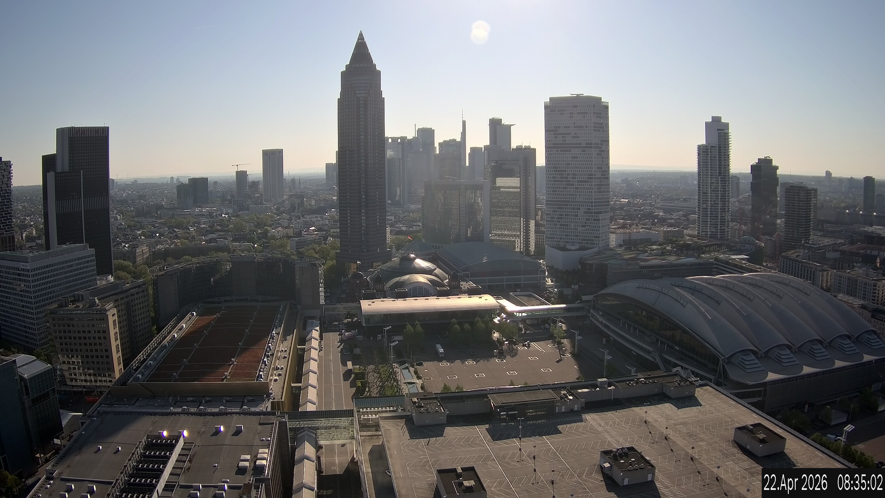 Archived image Webcam Frankfurt: View at the Skyline