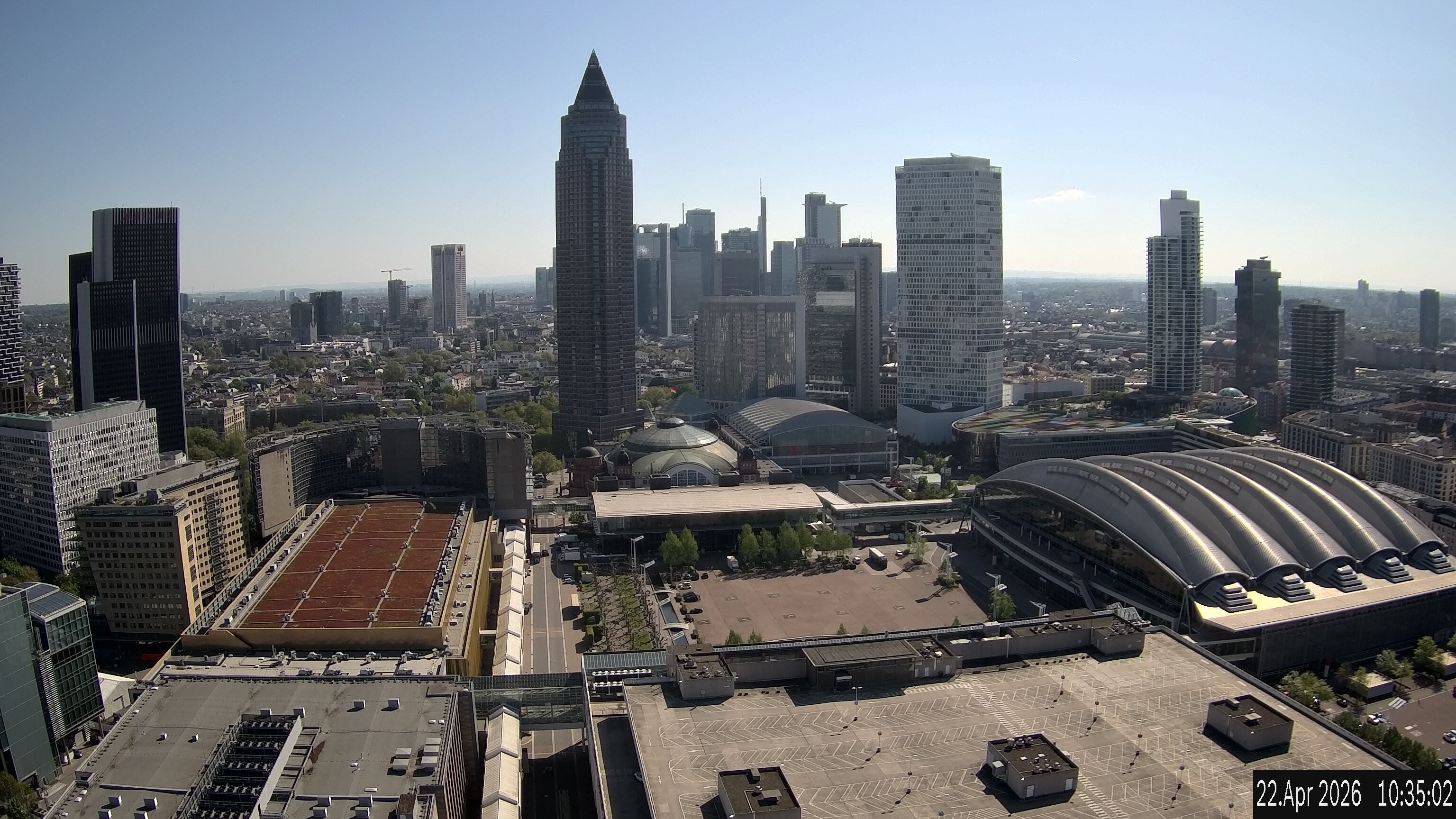 Archived image Webcam Frankfurt: View at the Skyline