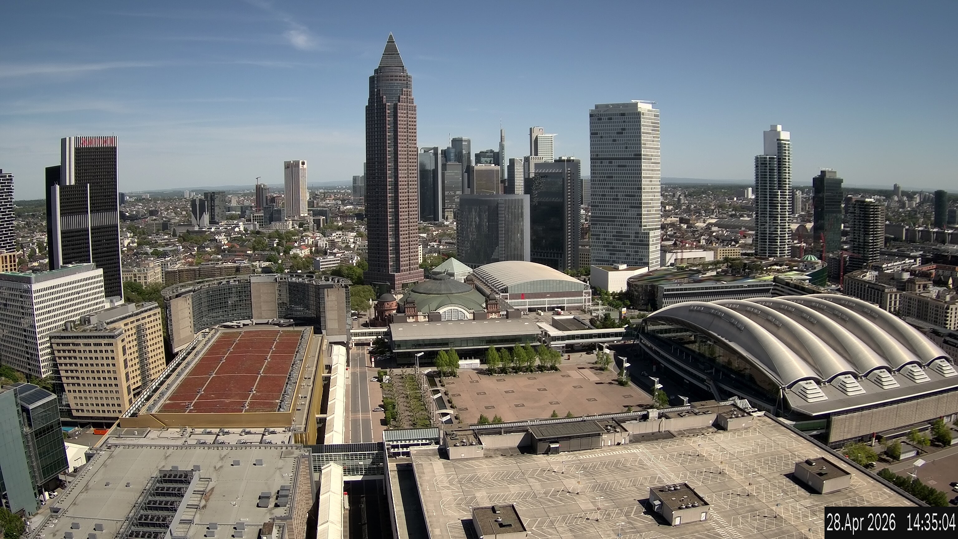 Archived image Webcam Frankfurt: View at the Skyline