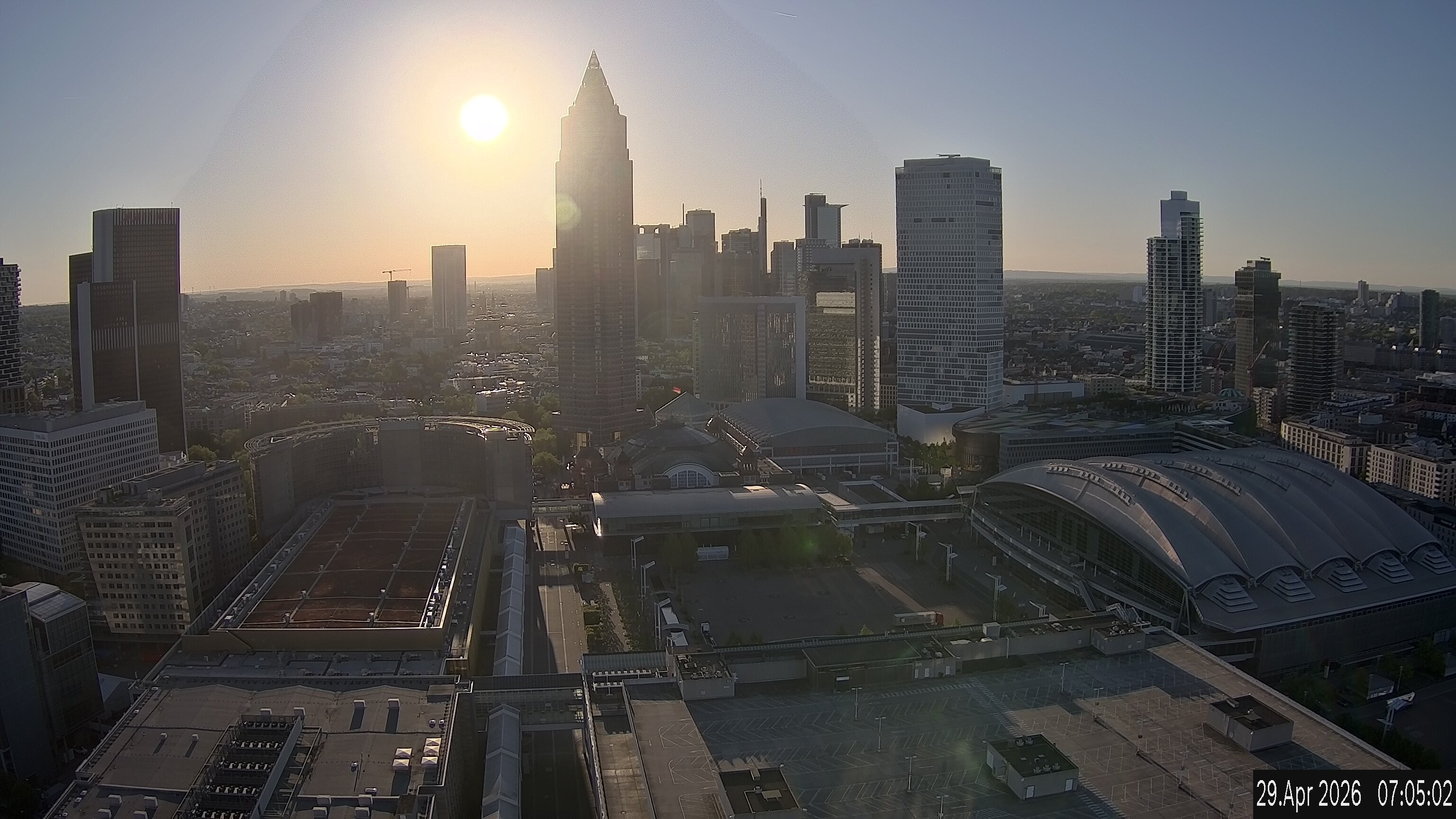 Archived image Webcam Frankfurt: View at the Skyline