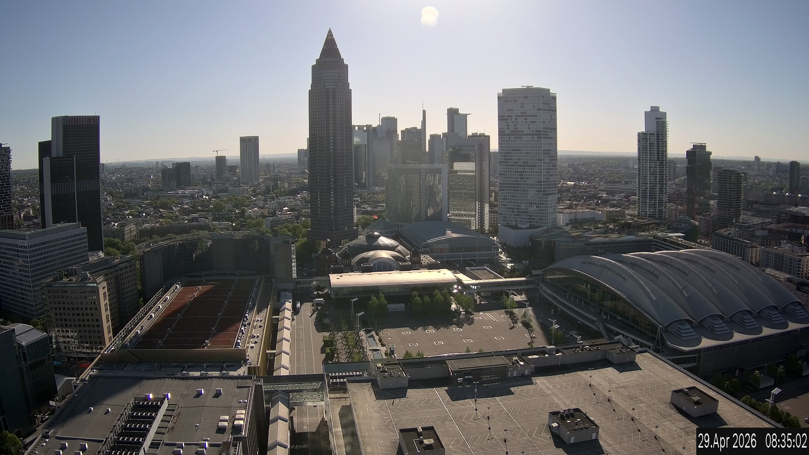 Archived image Webcam Frankfurt: View at the Skyline