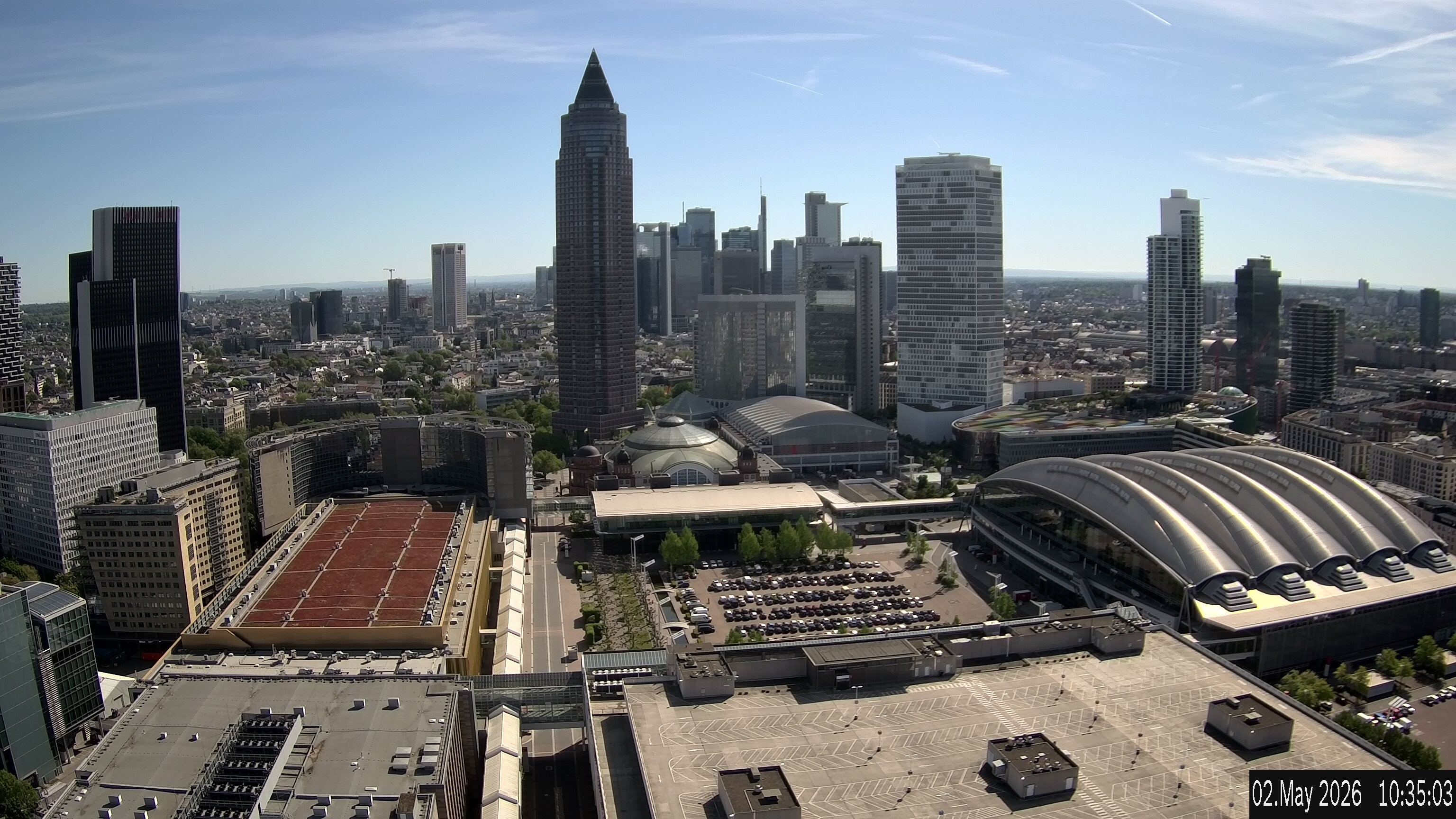 Archived image Webcam Frankfurt: View at the Skyline