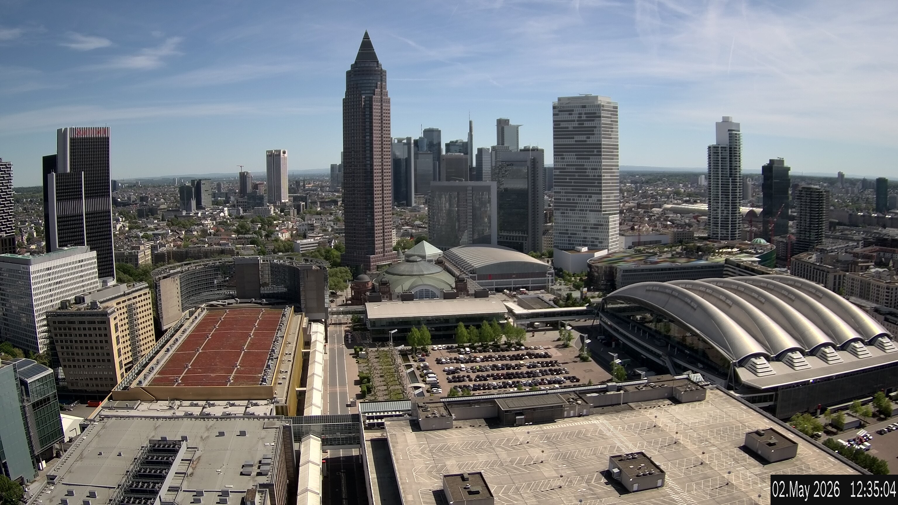 Archived image Webcam Frankfurt: View at the Skyline